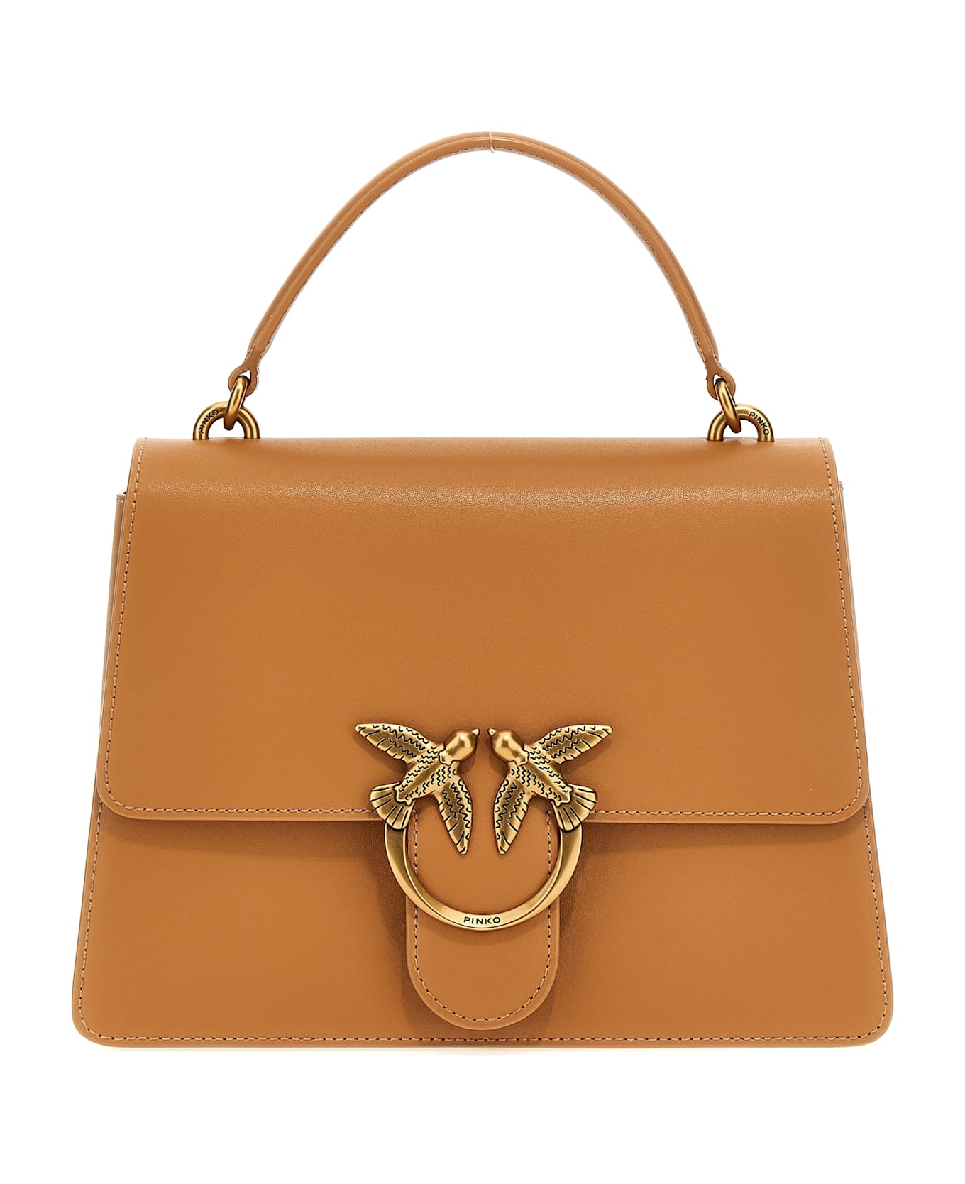 Pinko Love One Top Handle Handbag - Beige