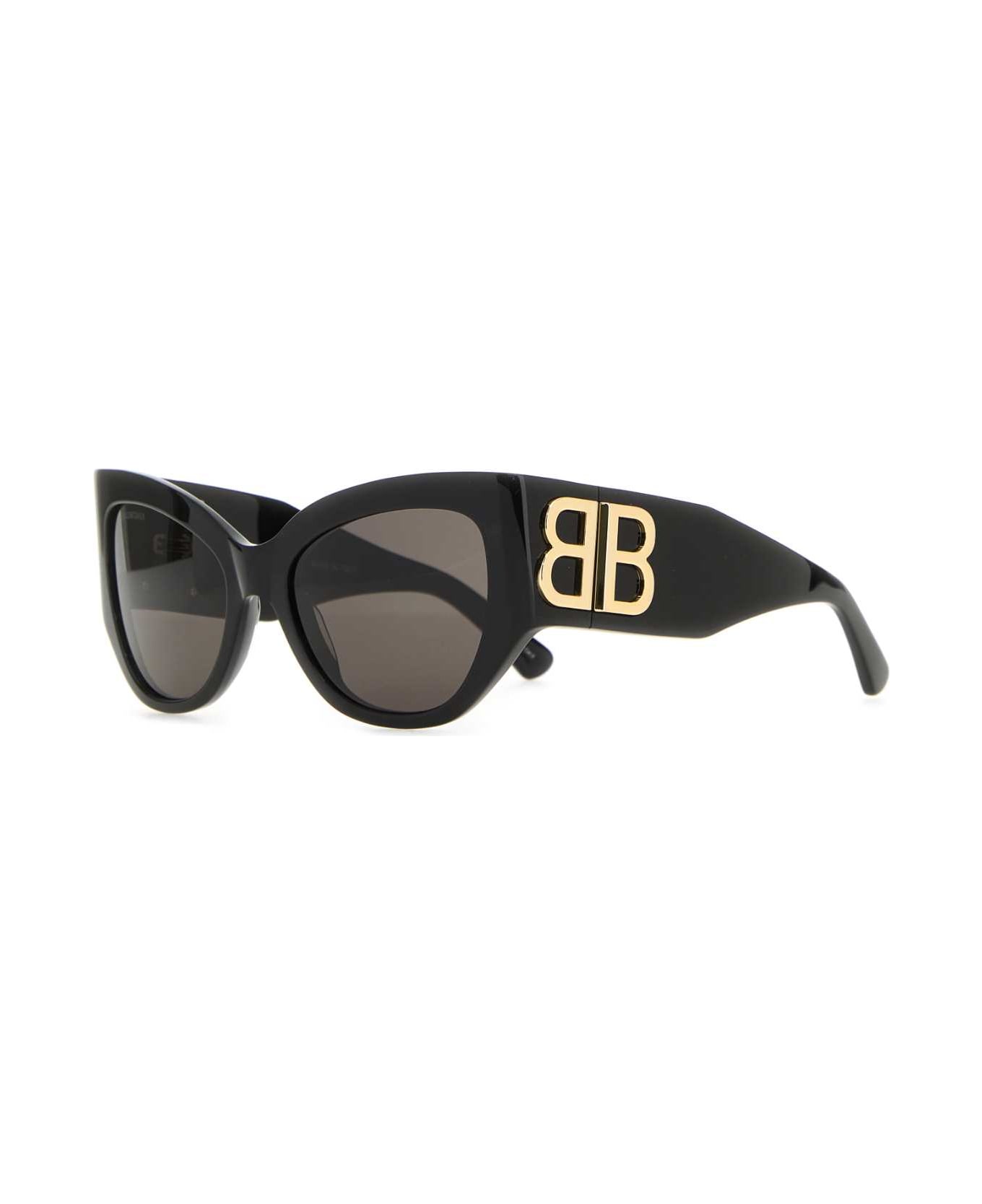 Balenciaga Black Acetate Bossy Cat Sunglasses - Black