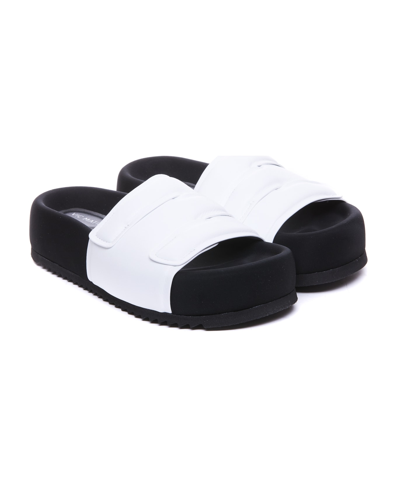 Vic Matié Bubble Flatform Sandals - White