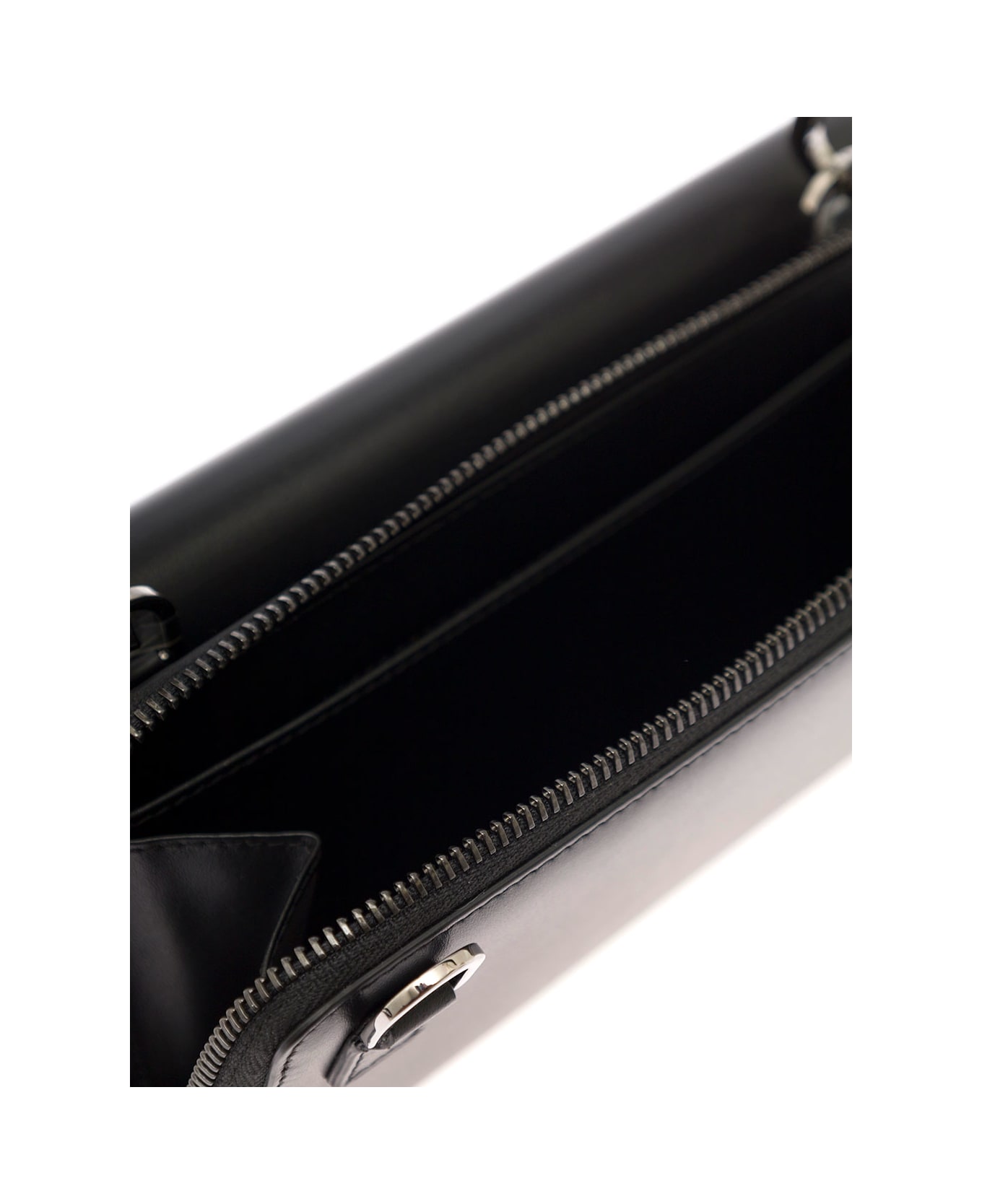 Dolce & Gabbana Black Leather Mini Handbag With Shoulder Strap And  Logo Plaque Dolce & Gabbana Man - Black