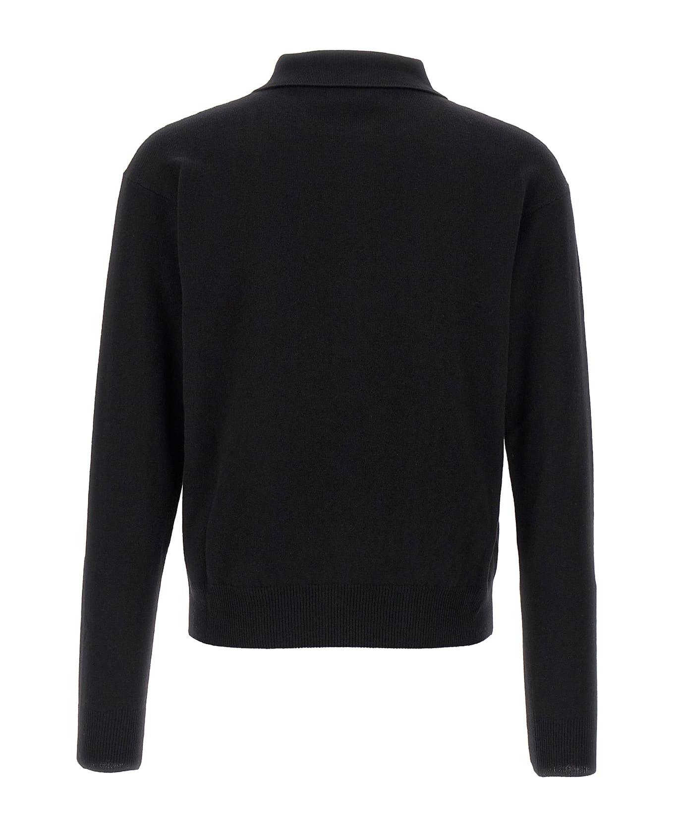 Saint Laurent Wool Polo Shirt - Black
