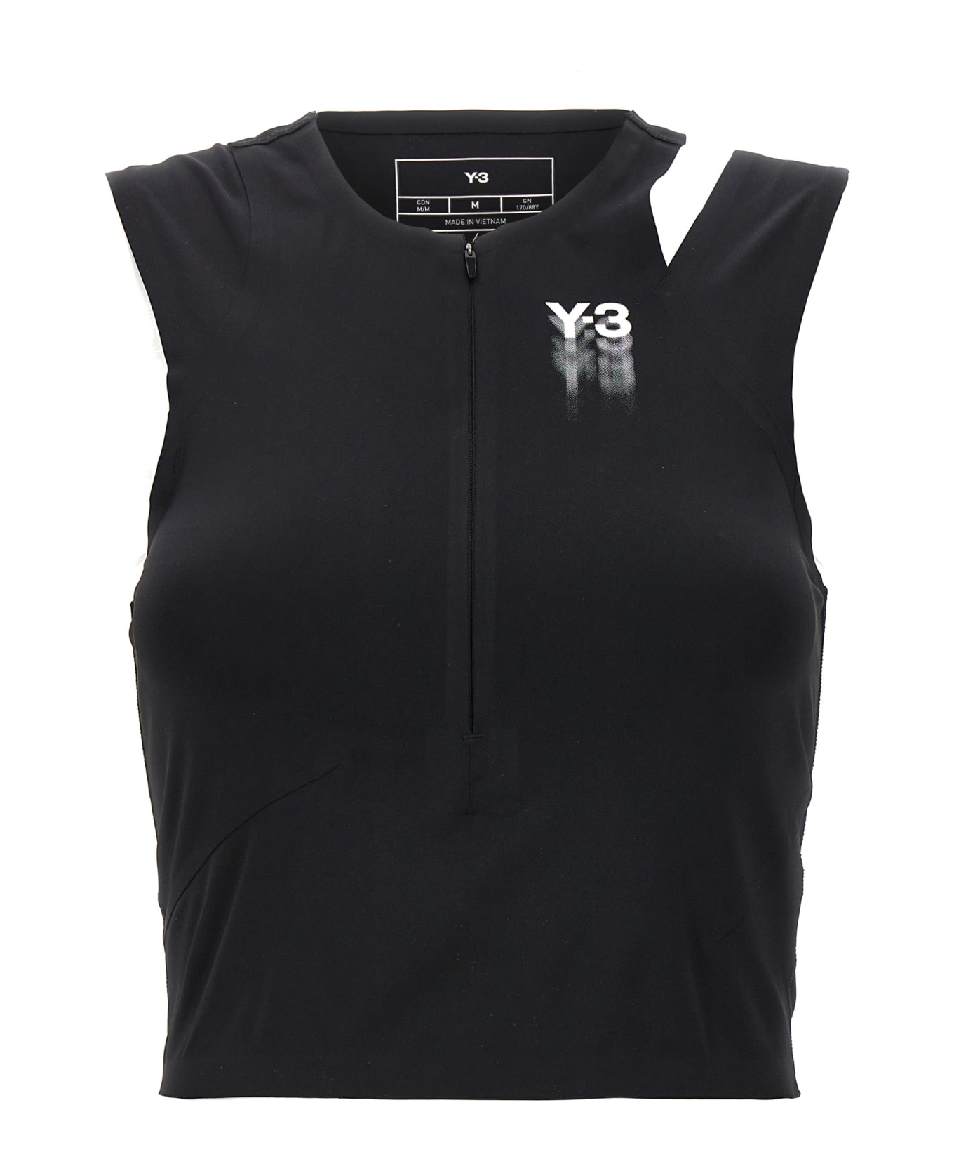 Y-3 'running' Sporty Top - Black   トップス