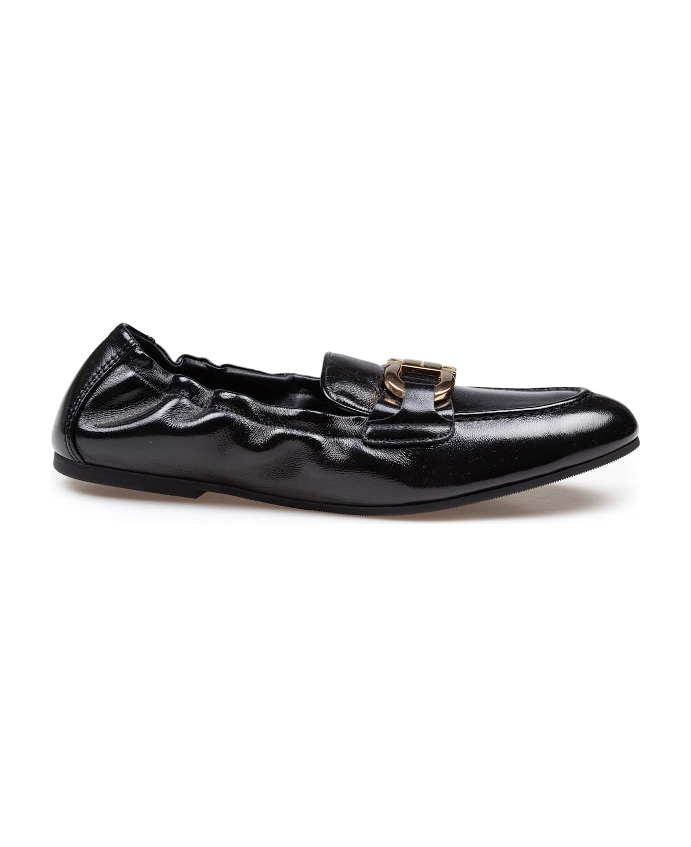Ferragamo Jodie Loafer In Black Leather - Black