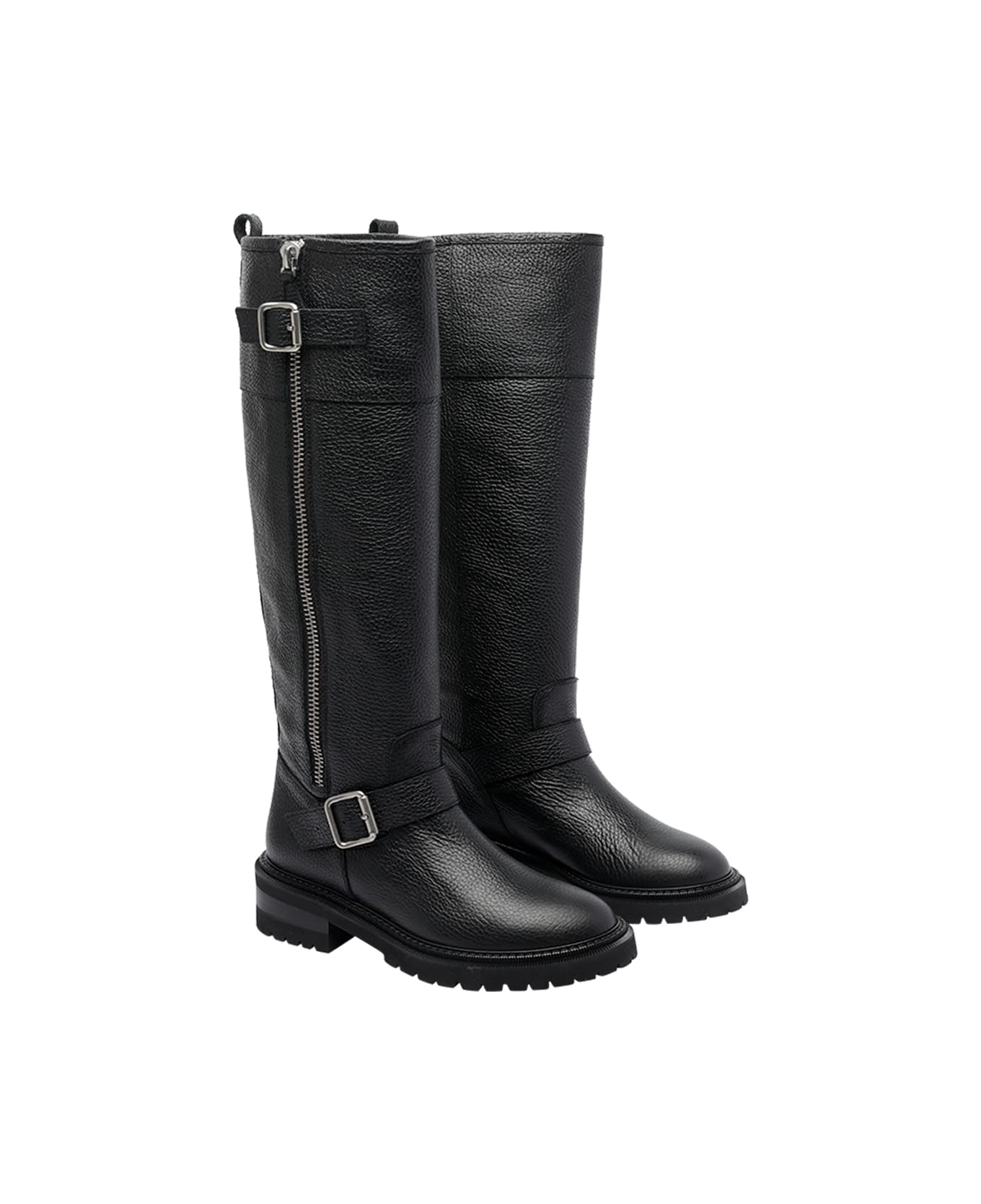 Via Roma 15 Buckles Boots - Black
