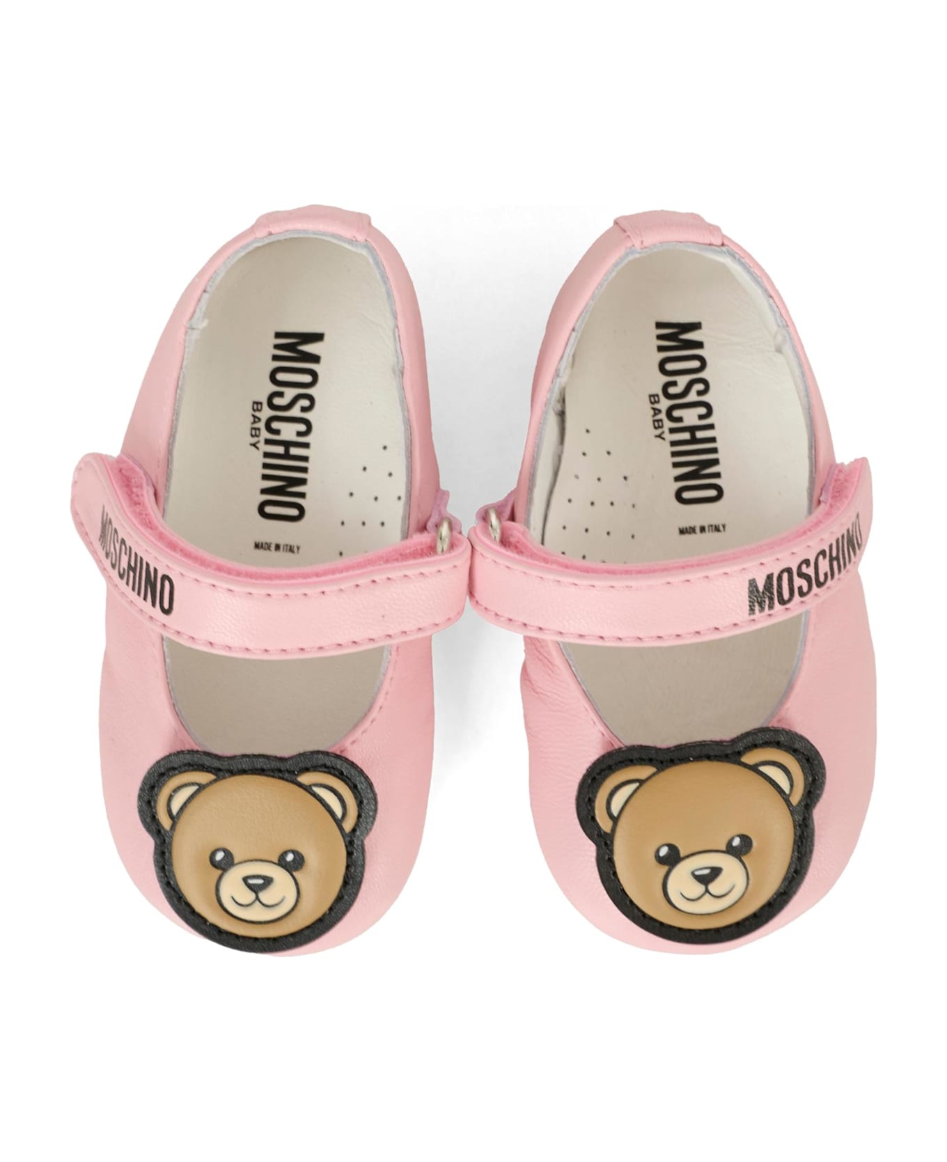 Moschino Pink Ballet Flats For Girl With Teddy Bear - Pink