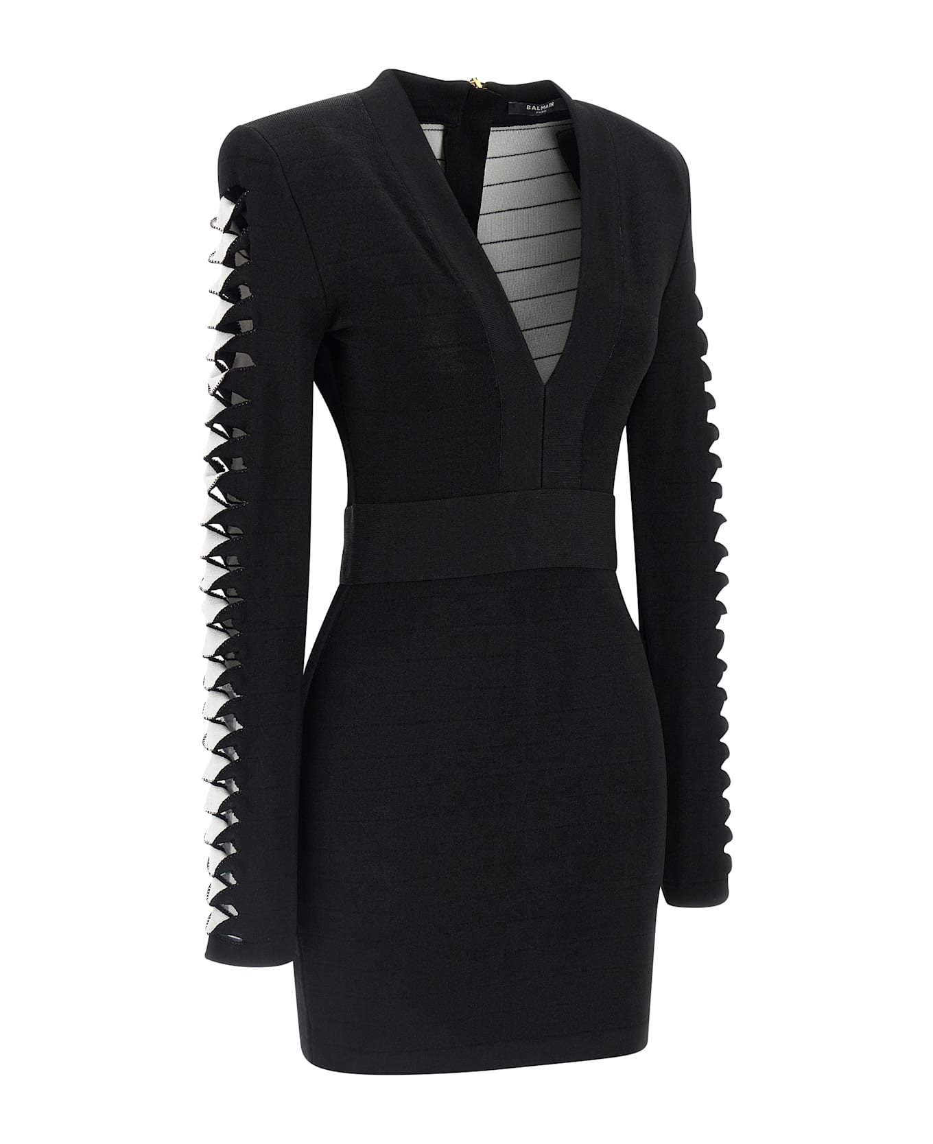 Balmain Cut-out Dress - Black  