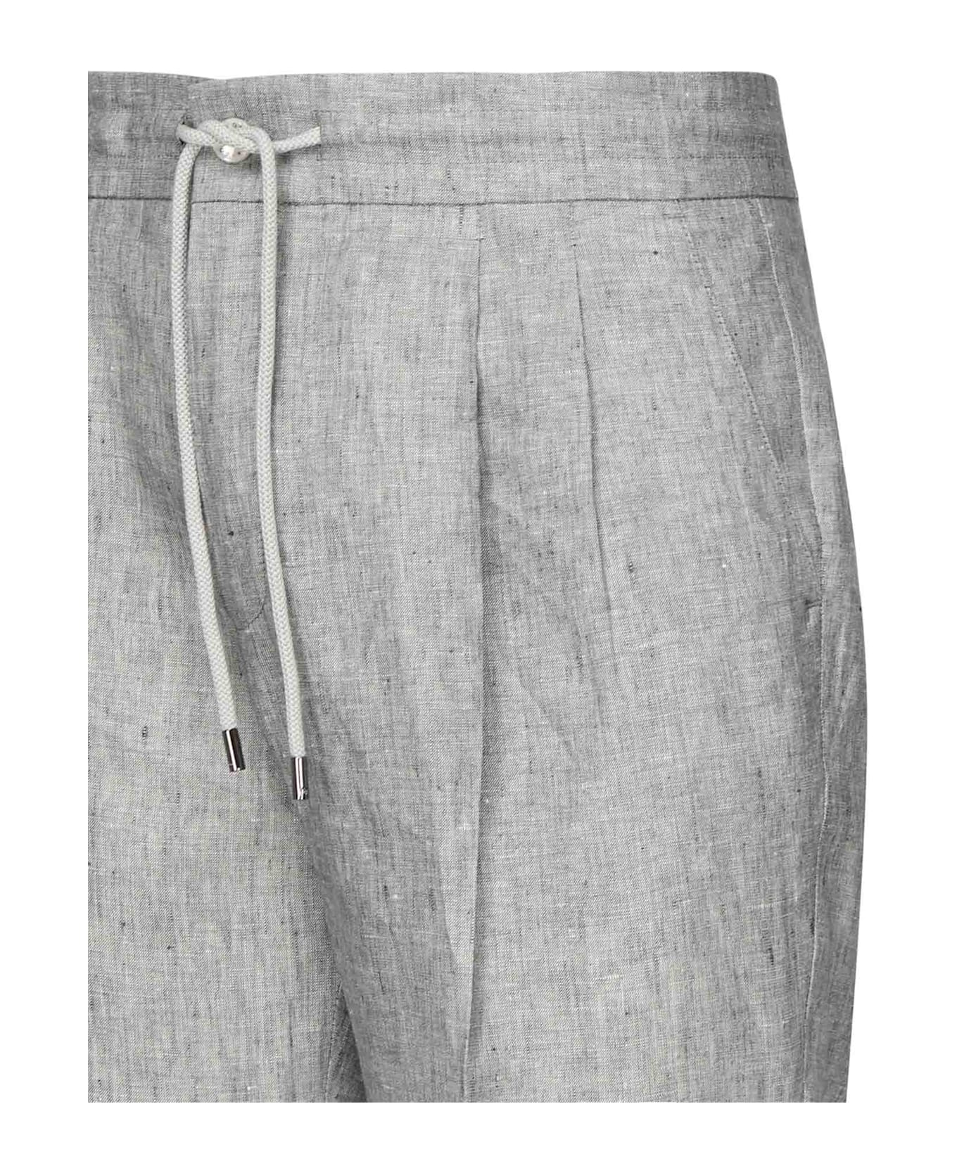 Dolce 
Gabbana Délavé Linen Canvas Trousers - Grey