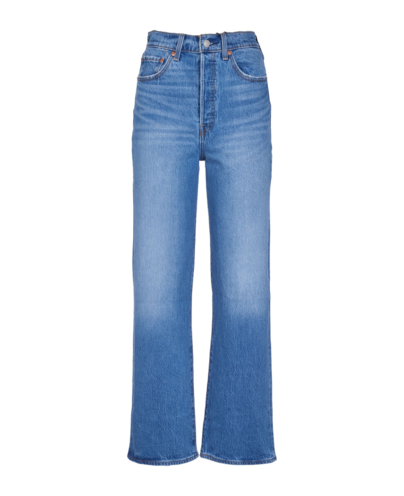 Levi's Ribcage Straight Leg Jeans - Mid Blue