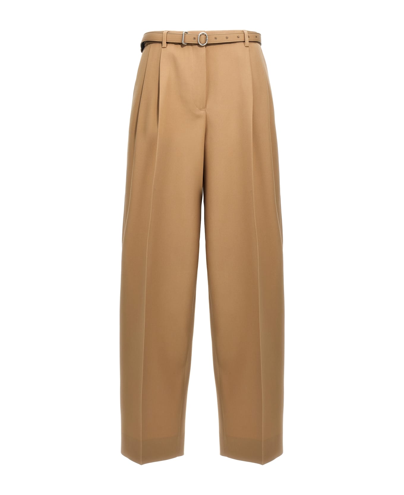 Jil Sander Gabardine Belt Pants - Clay