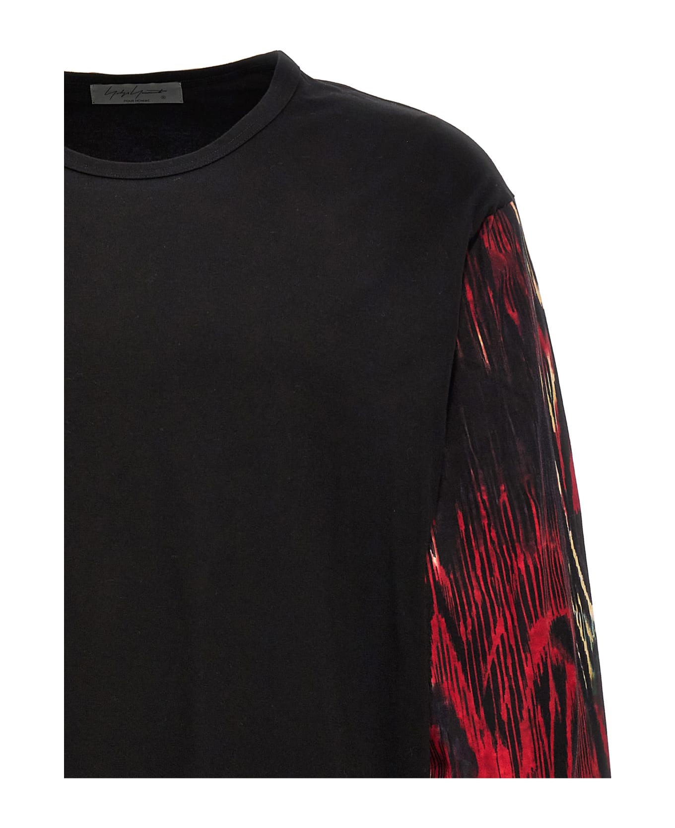 Yohji Yamamoto Contrast Sleeve T-shirt - Black  