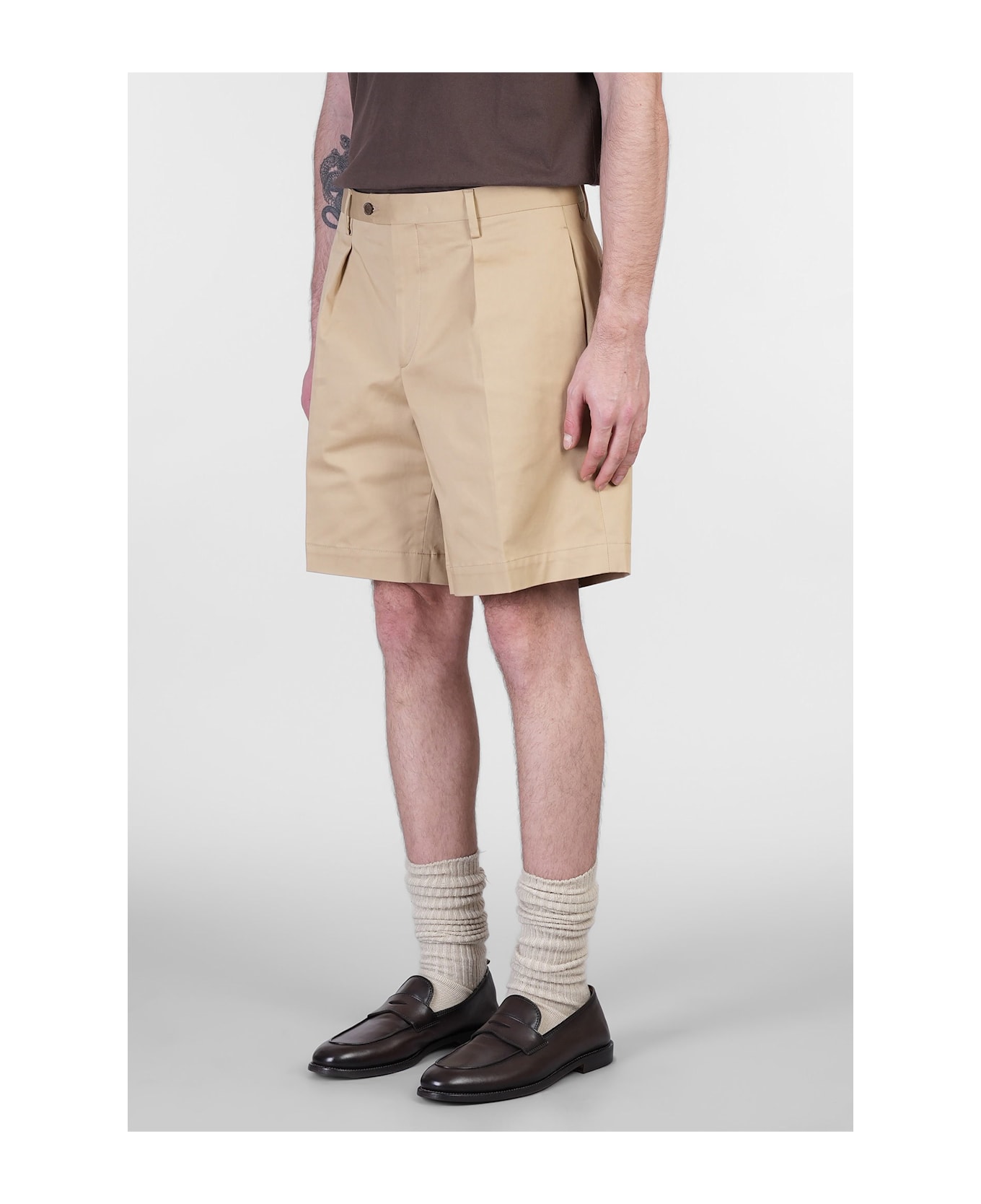 Briglia 1949 Javas Shorts In Camel Cotton - Camel