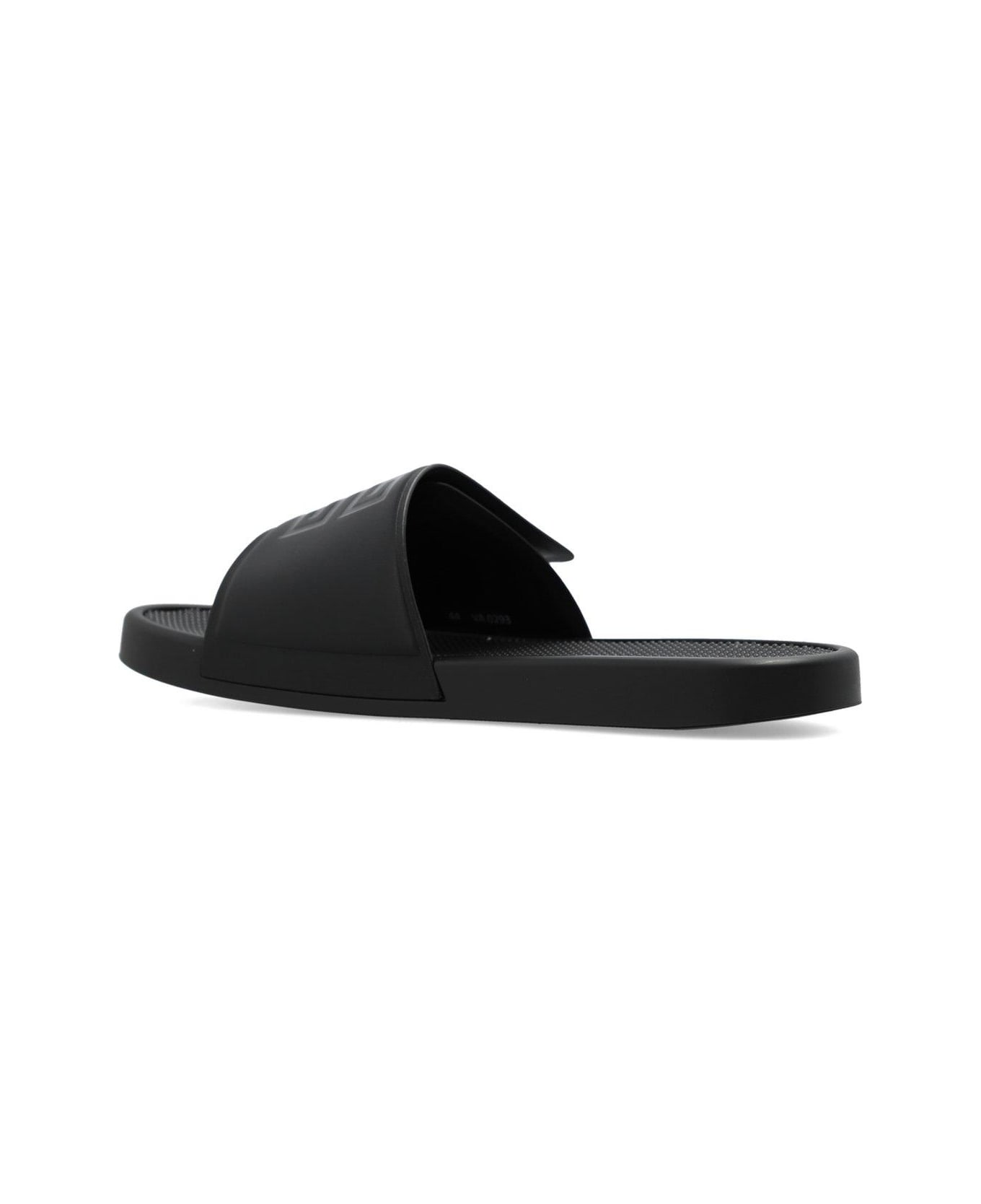 Givenchy 4g Emblem Flat Sandals - Black/white