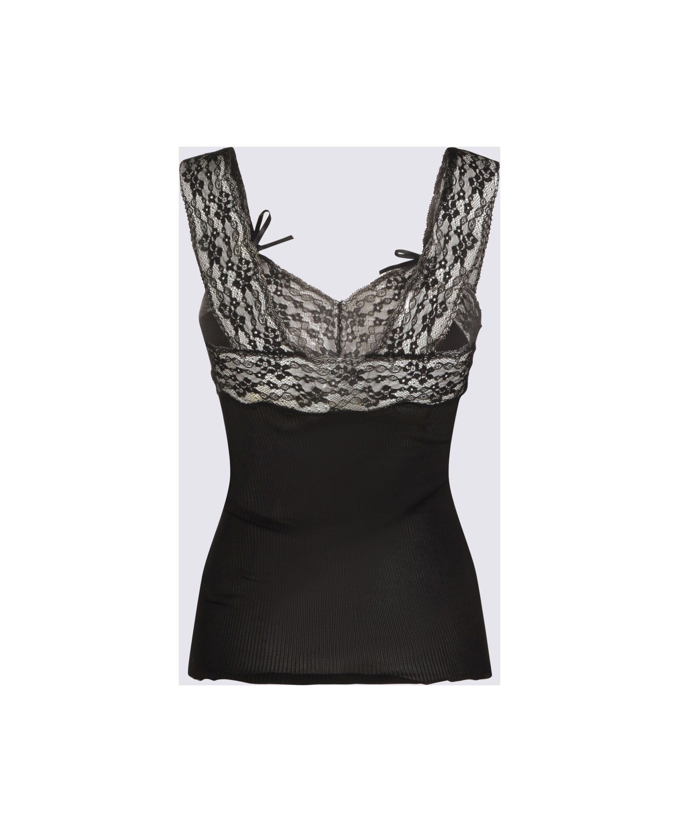 Saint Laurent Black Silk Top - Black