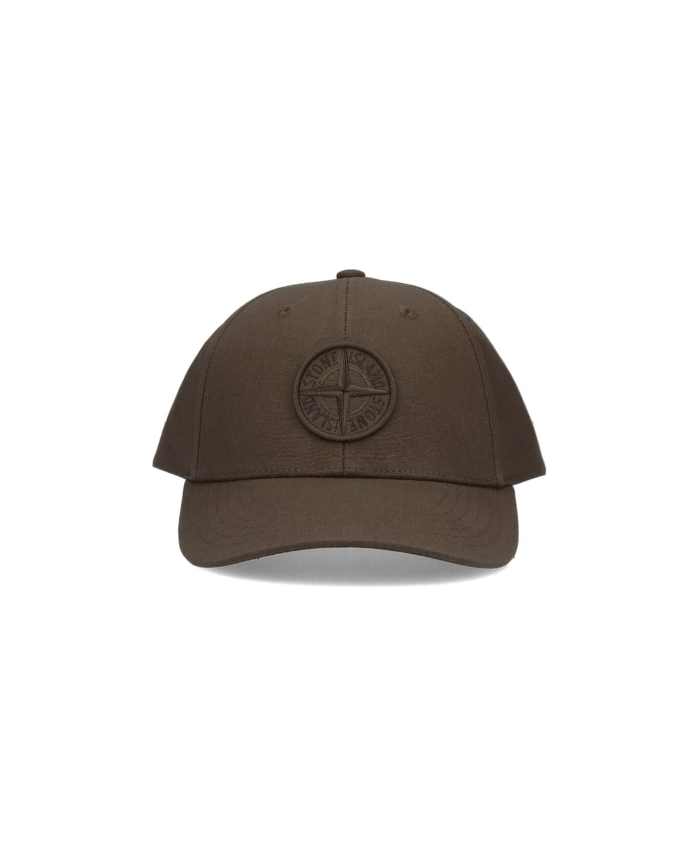 Stone Island Logo Baseball Cap - Militare