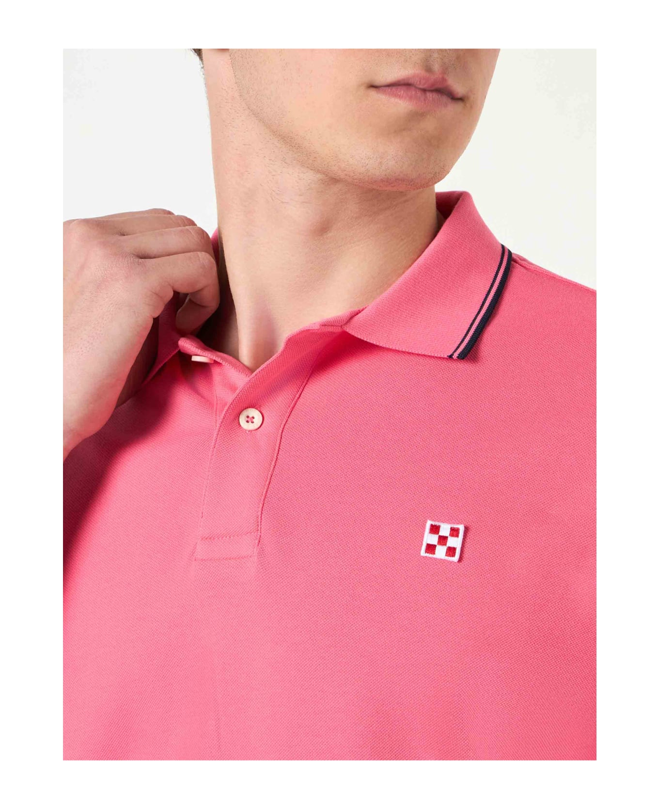 MC2 Saint Barth Man Fluo Pink Polo Piquet - PINK