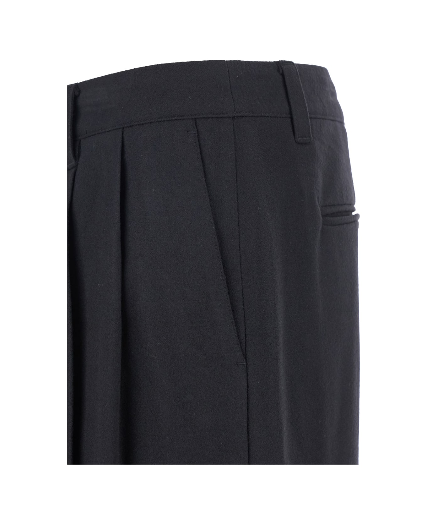 Dunst Black Tailored Trousers With Front Pleats In Fabric Man - Black