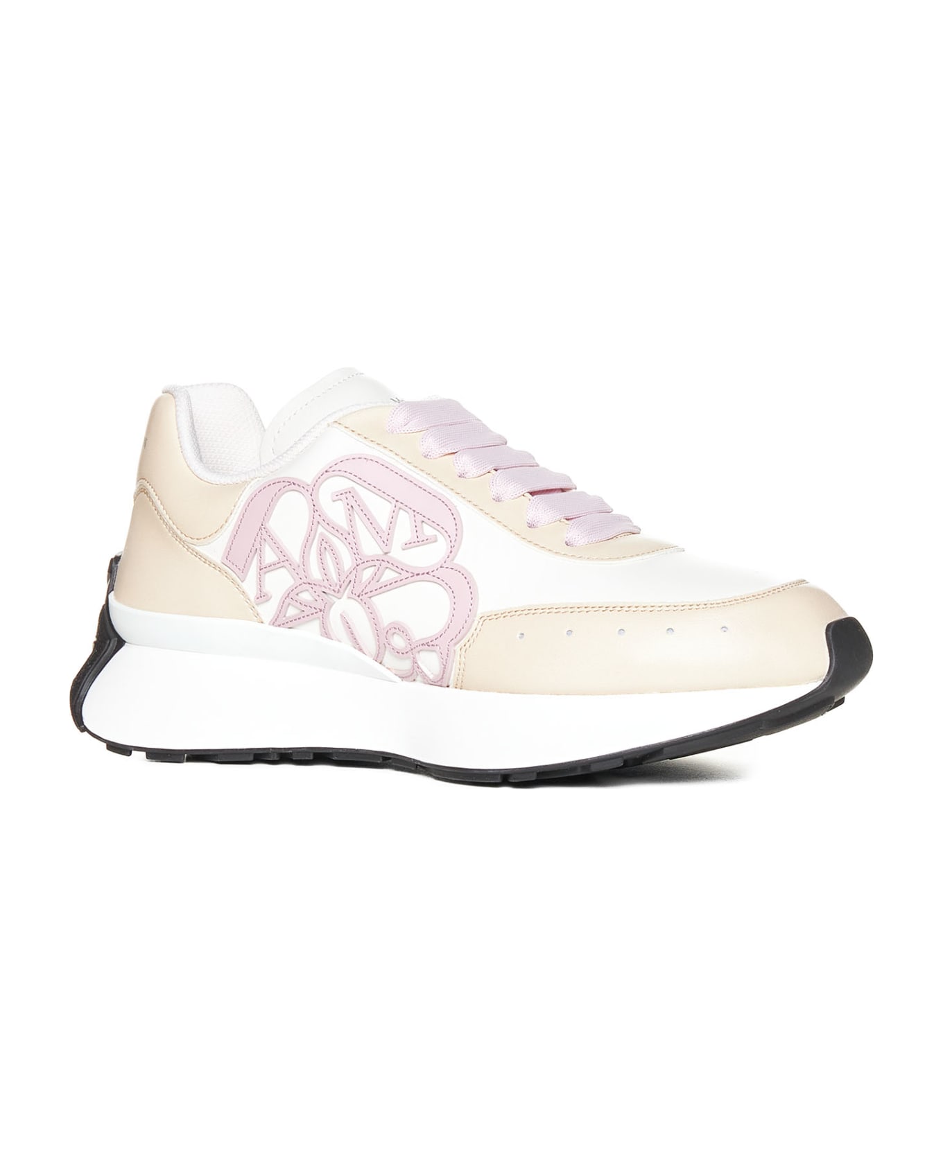Alexander McQueen Sprint Runner Sneakers - Wh/ca./po./si/wh/blk