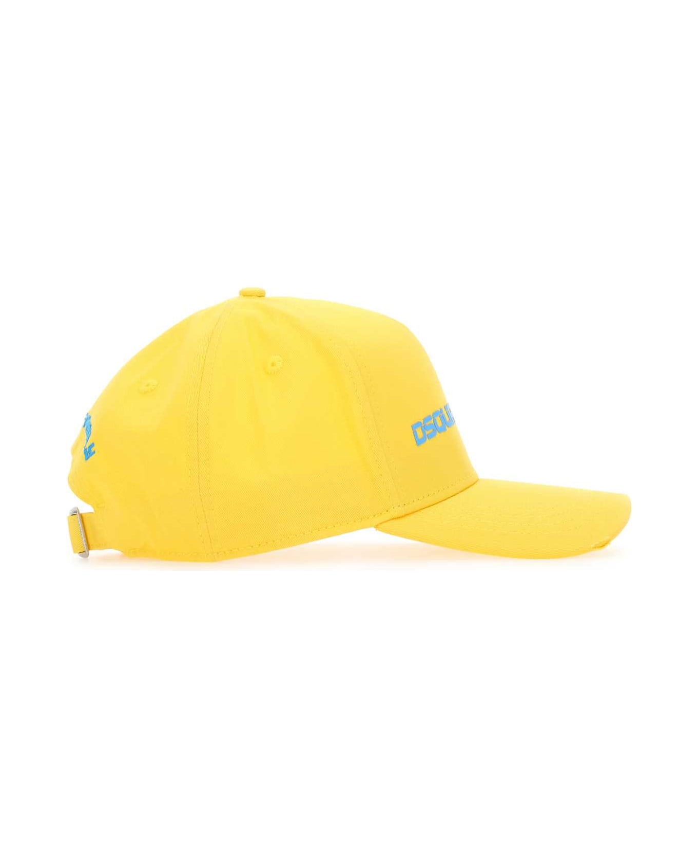 Dsquared2 Yellow Cotton Baseball Cap - YELLOW 帽子