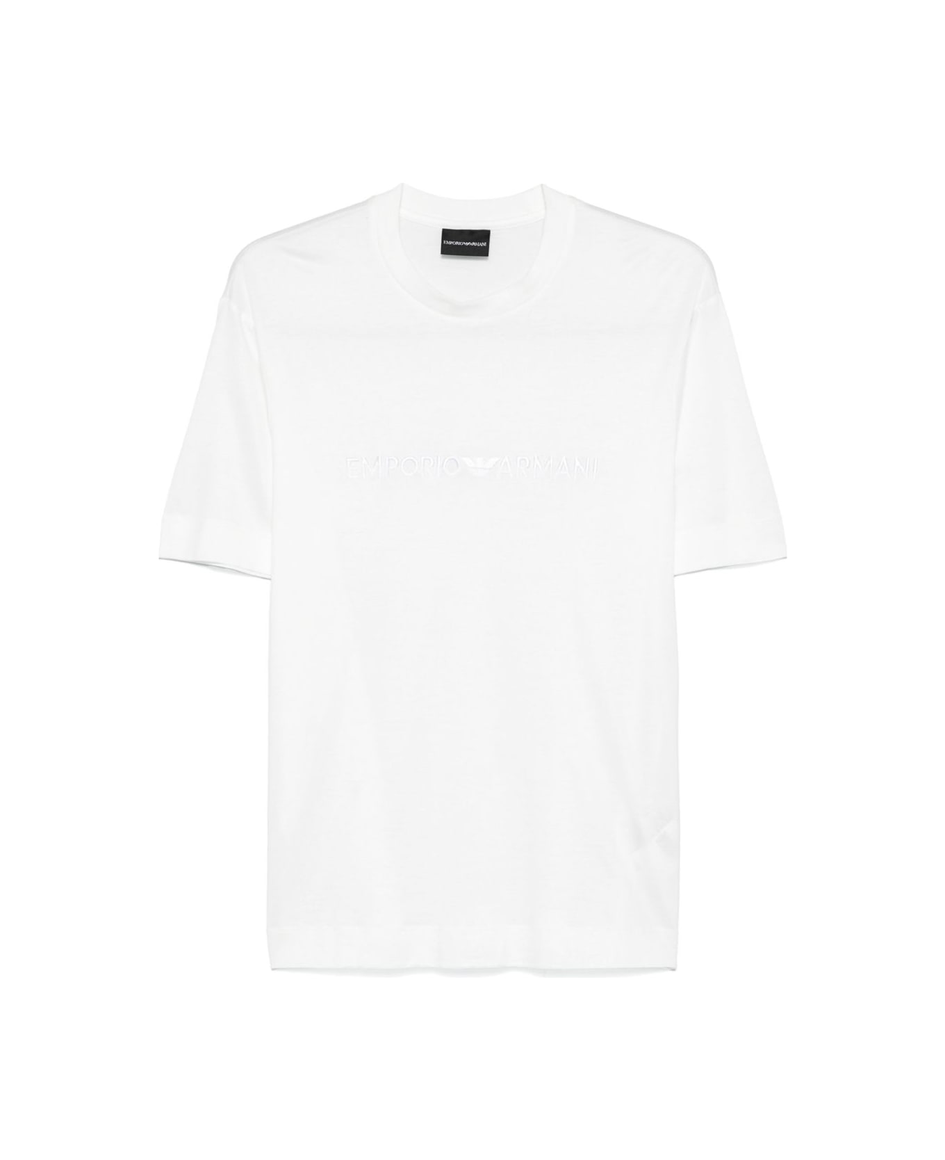 Emporio Armani Embroidered Logo T-shirt - White