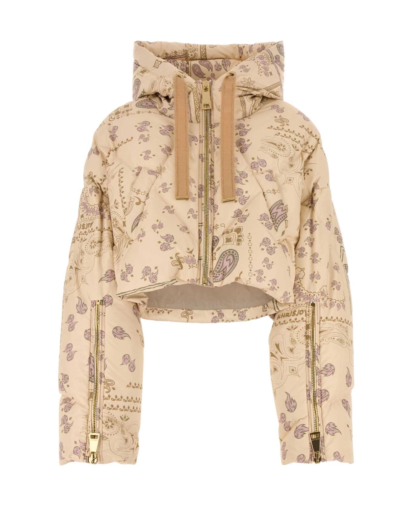 Khrisjoy Printed Polyester Down Jacket - BUTTER