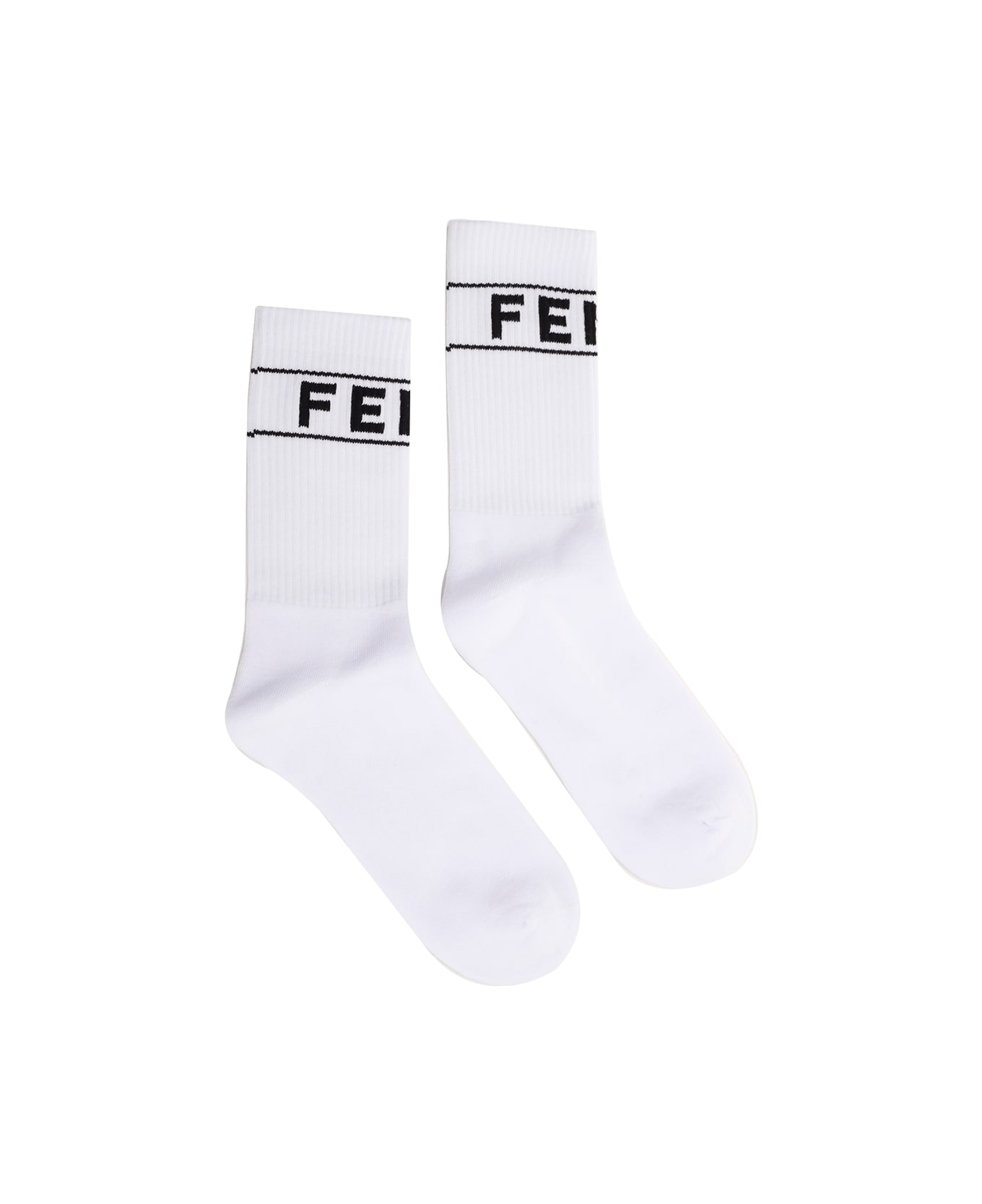 Fendi Logo Socks - White 靴下