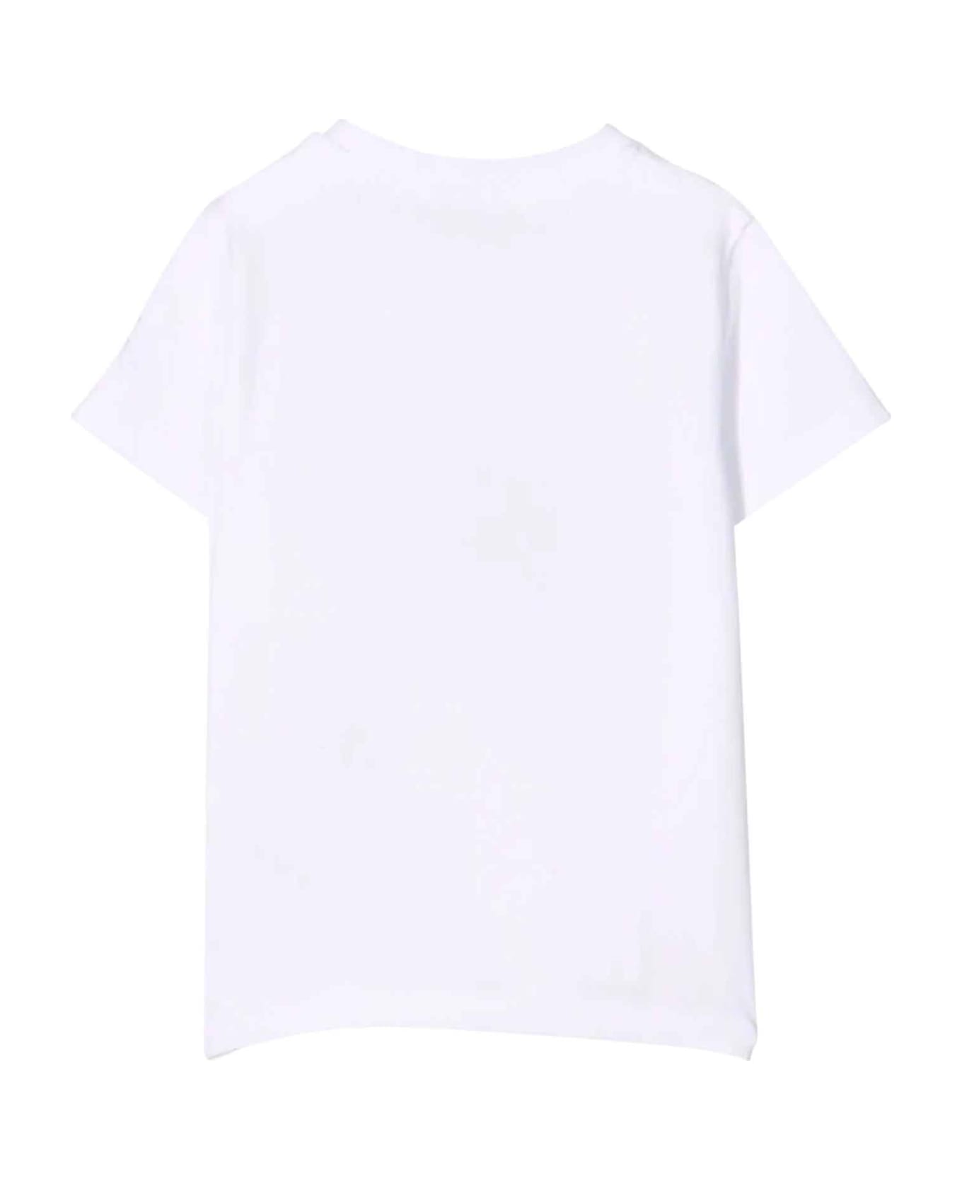 Moncler White T-shirt With Print - WHITE Tシャツ＆ポロシャツ