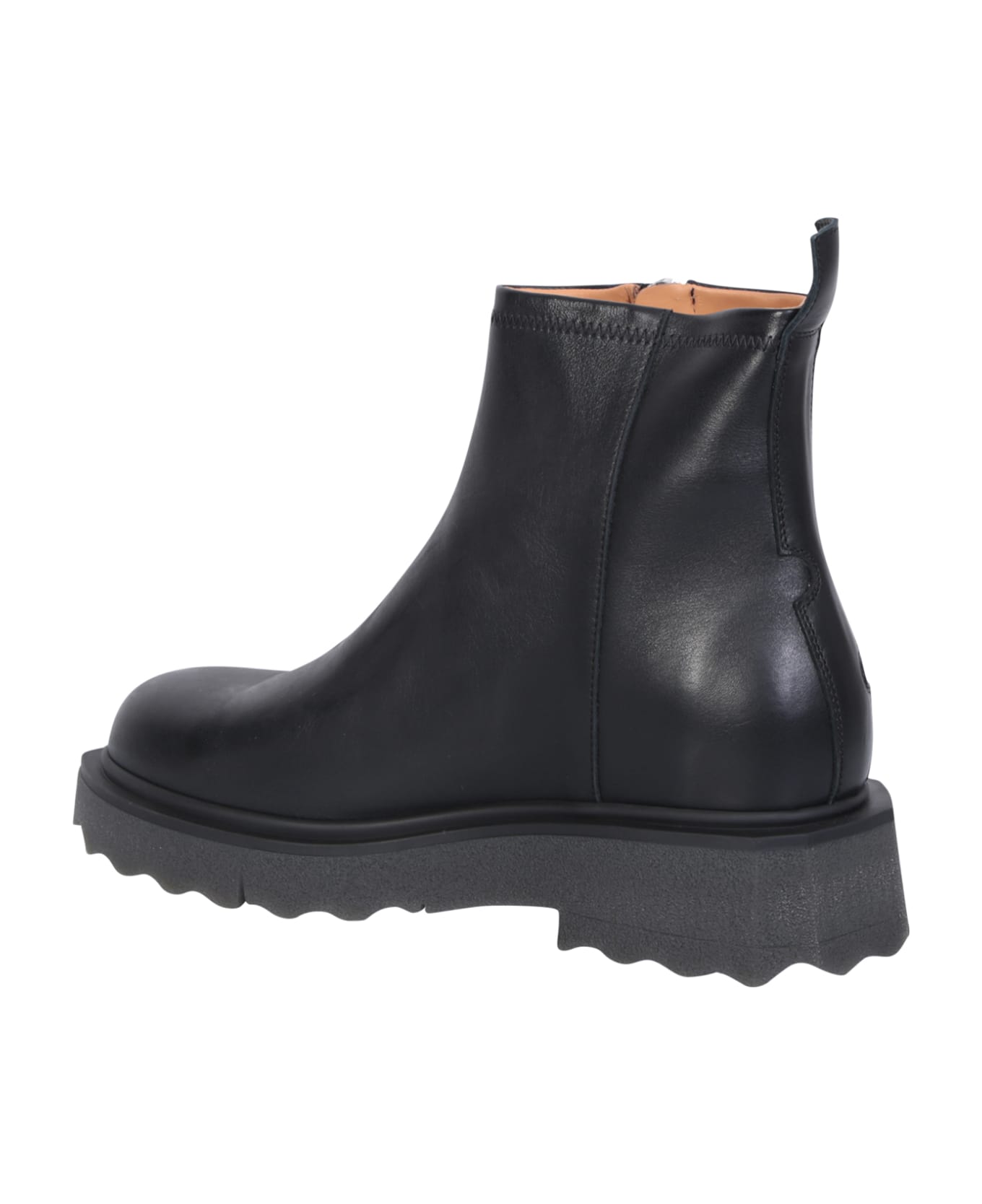 Off-White Leather Boots - Black