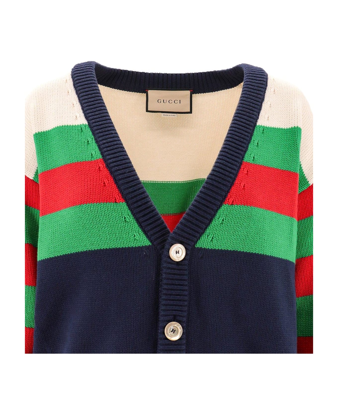 Gucci Striped Button-up Cardigan - MULTICOLOUR