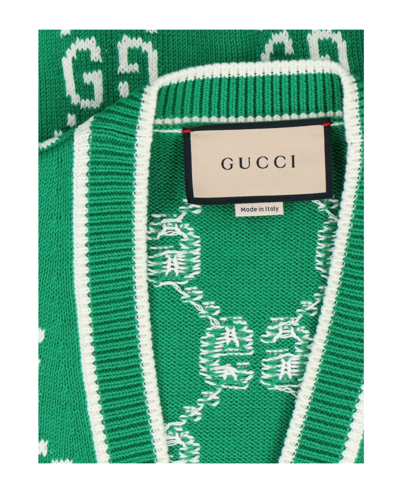 Gucci 'gg' Cardigan - GREENIVORY