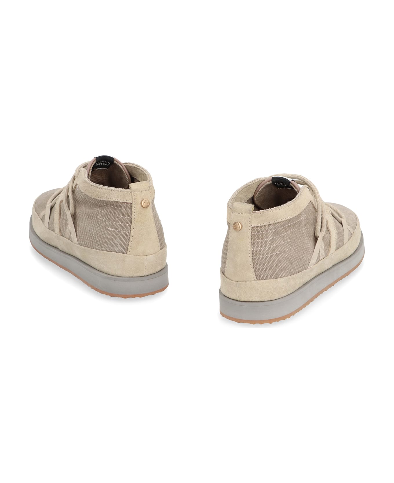 Volta Canvas Mid-top Sneakers - Beige