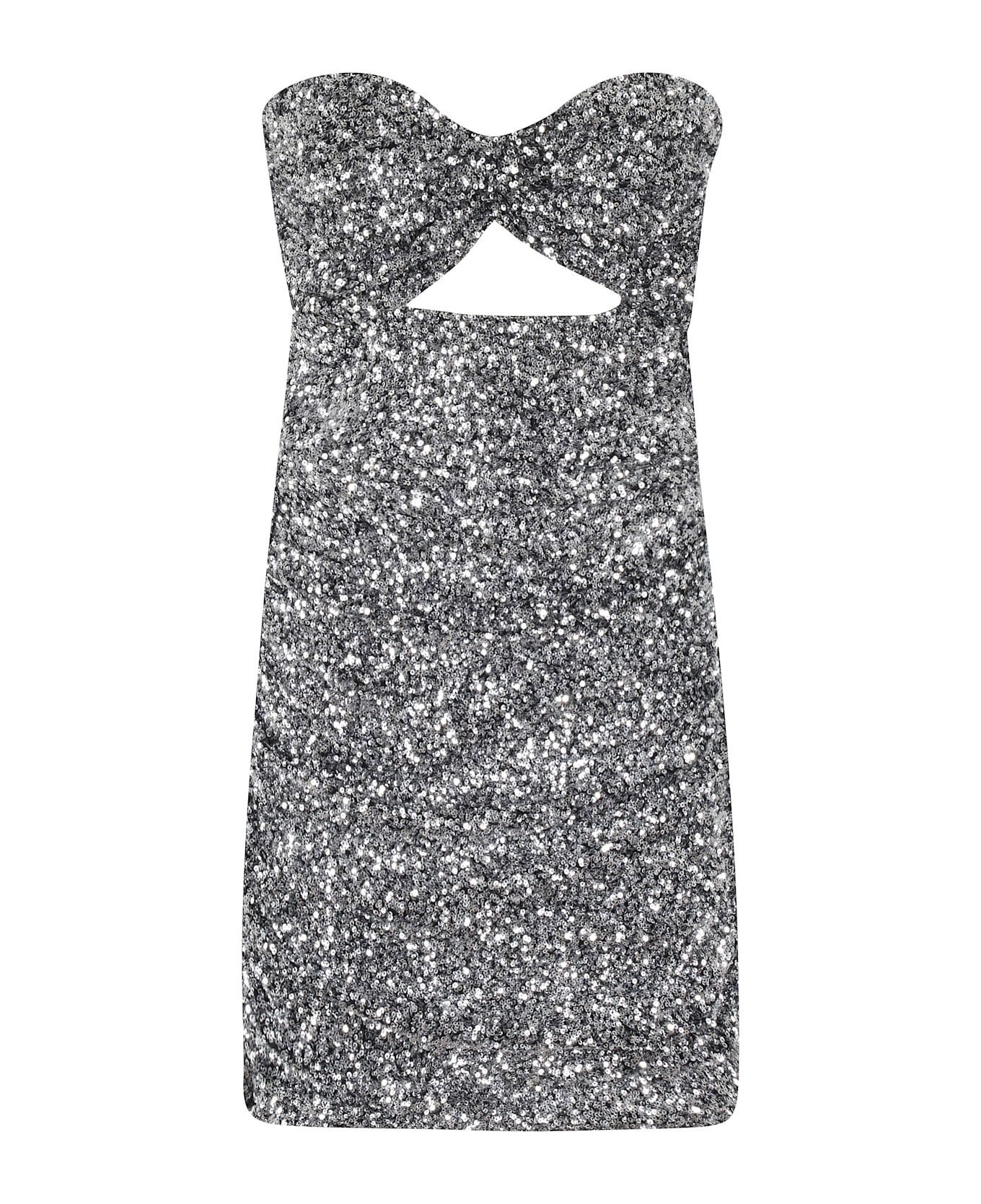 Amen Dress In Paillettes - Silver