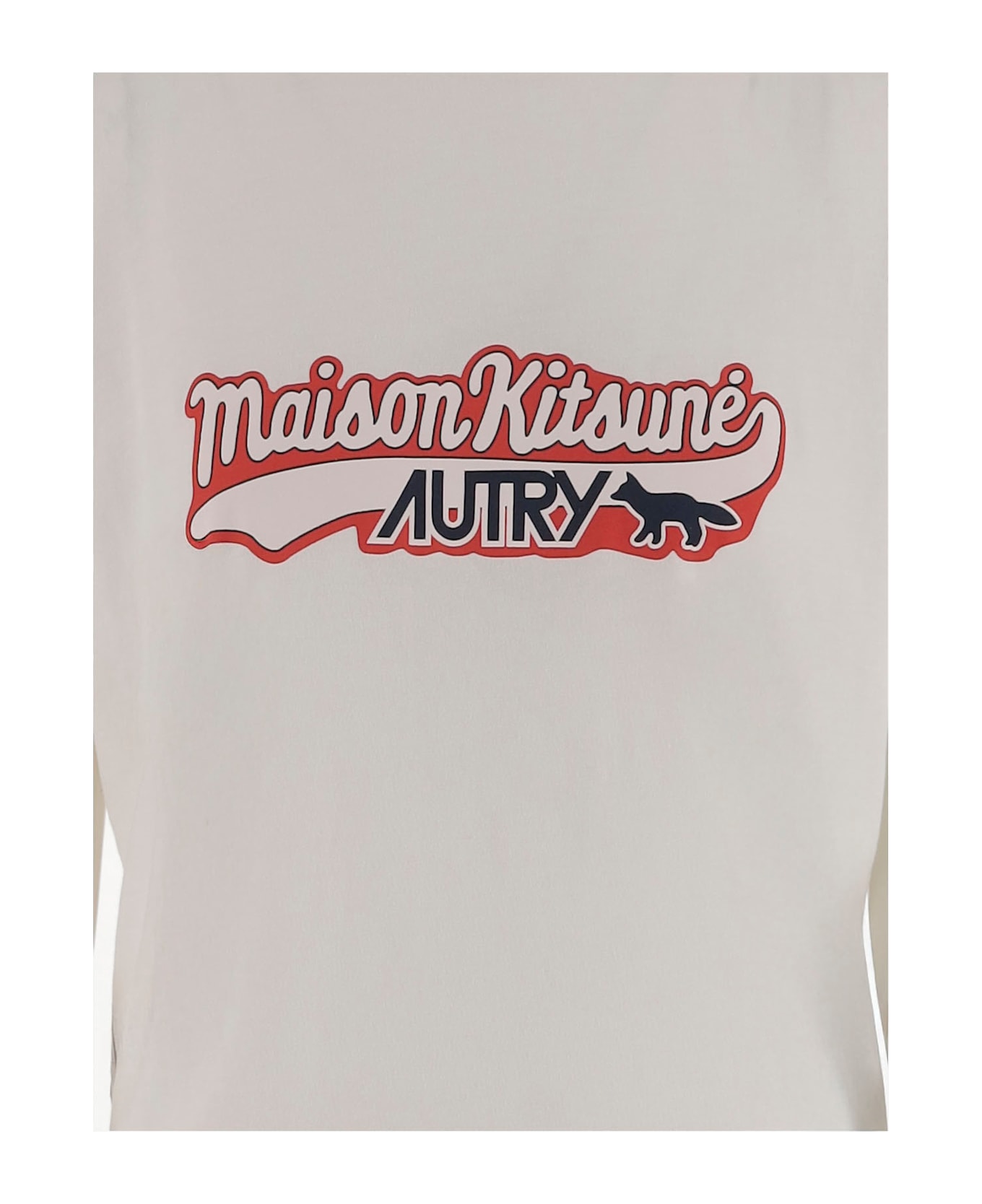 Autry X Maison Kitsune Cotton T-shirt - White