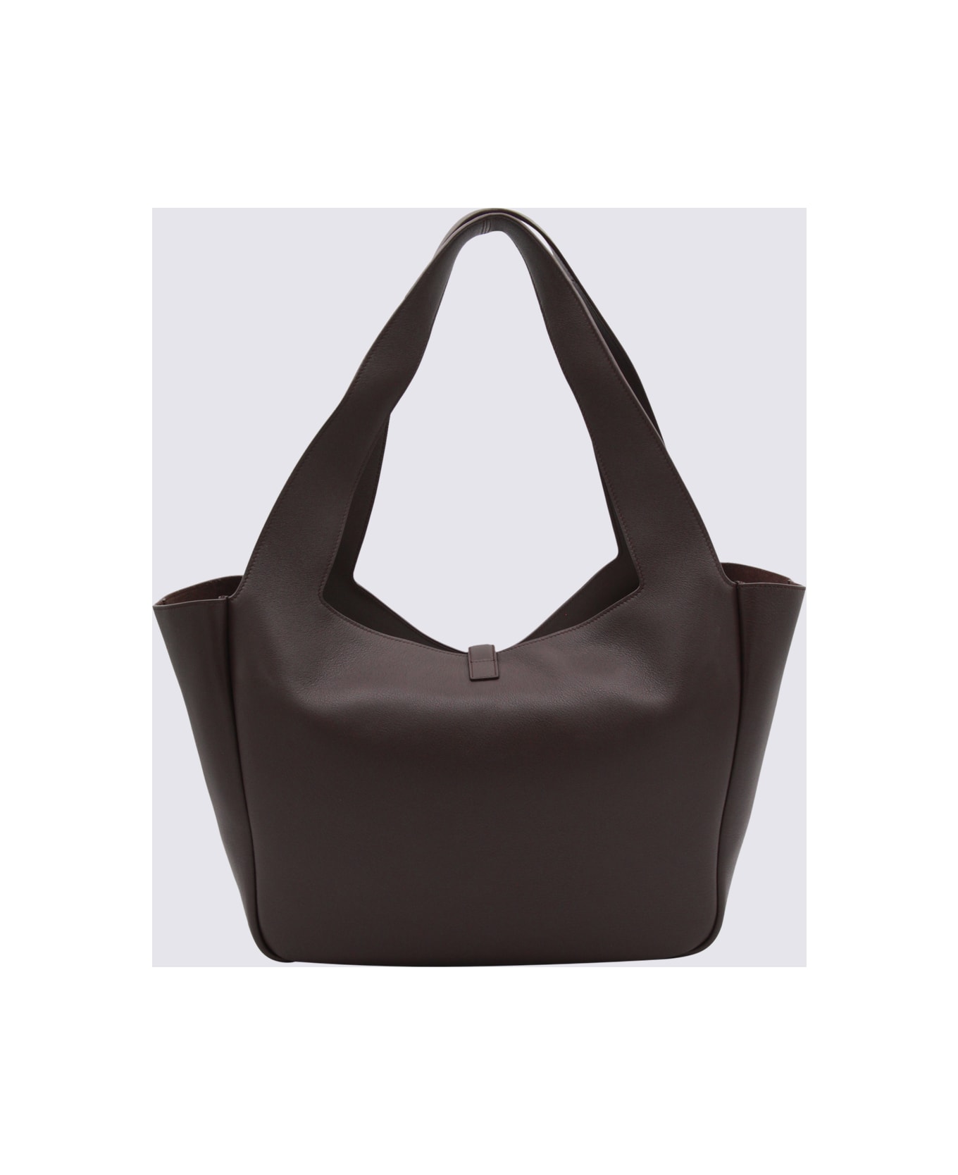 Saint Laurent Brown Leather Le 5 A 7 Shoulder Bag - DARK CURRANT