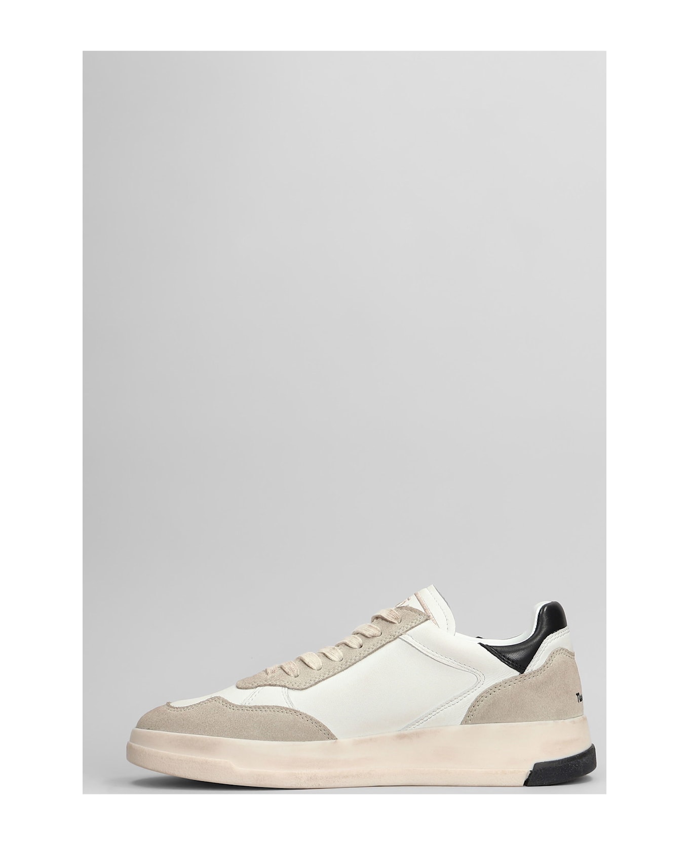 GHOUD Tweener Sneakers In White Suede And Leather - white