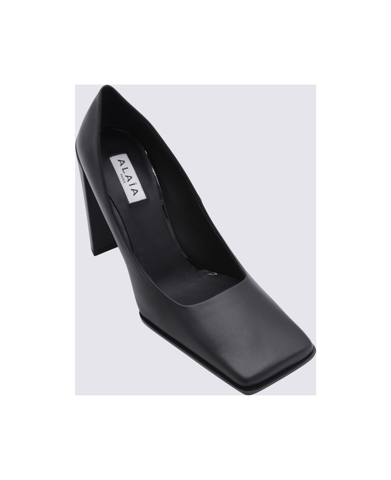 Alaia Black Leather Pumps - Black
