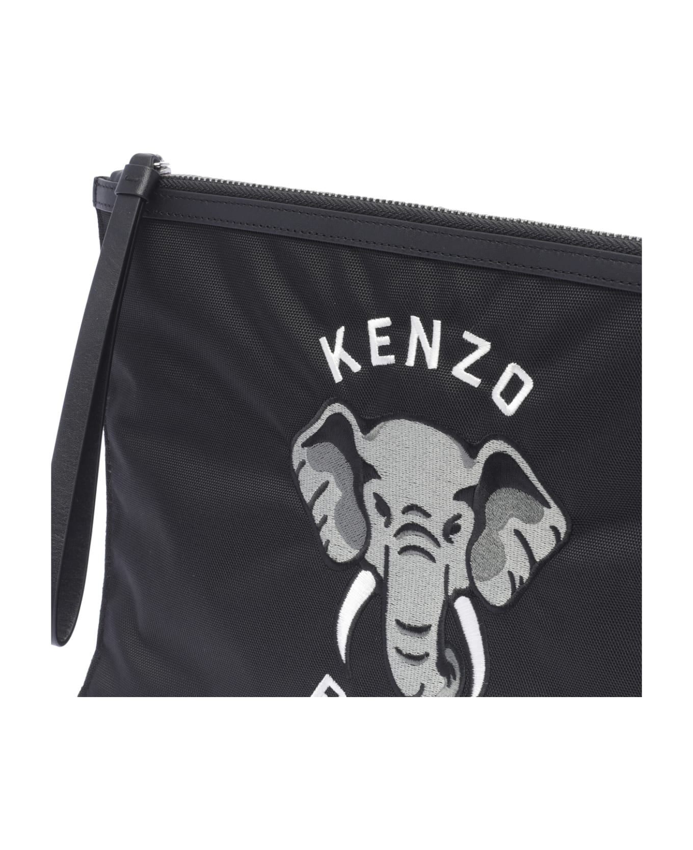 Kenzo Varsity Jungle Zip Pouch - Black
