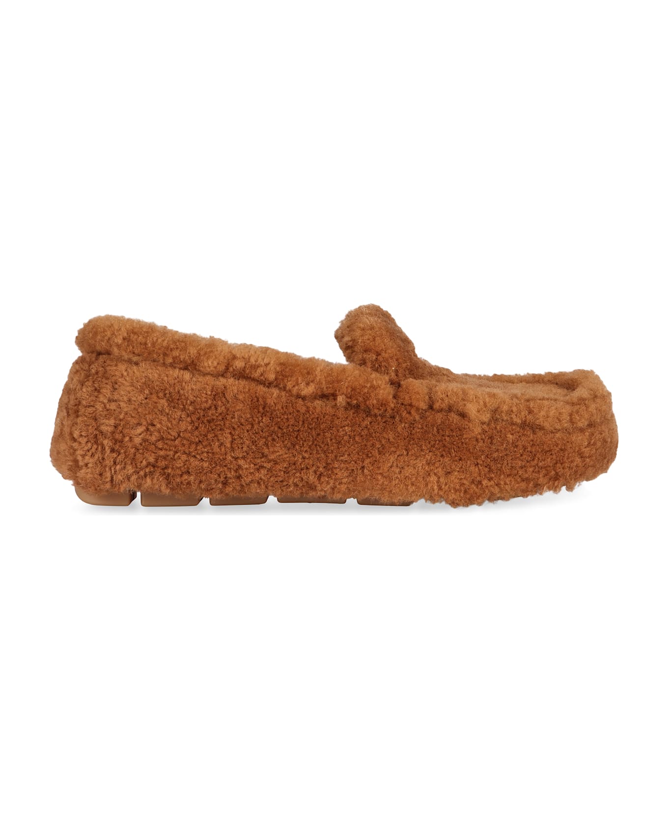 Prada Shearling Loafers - brown