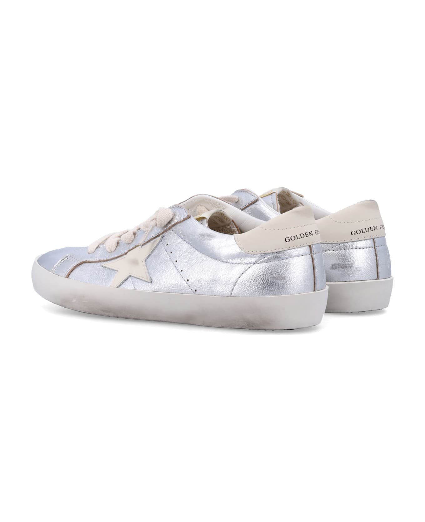 Golden Goose Kid - Super-star Sneakers - SILVER/CREAM