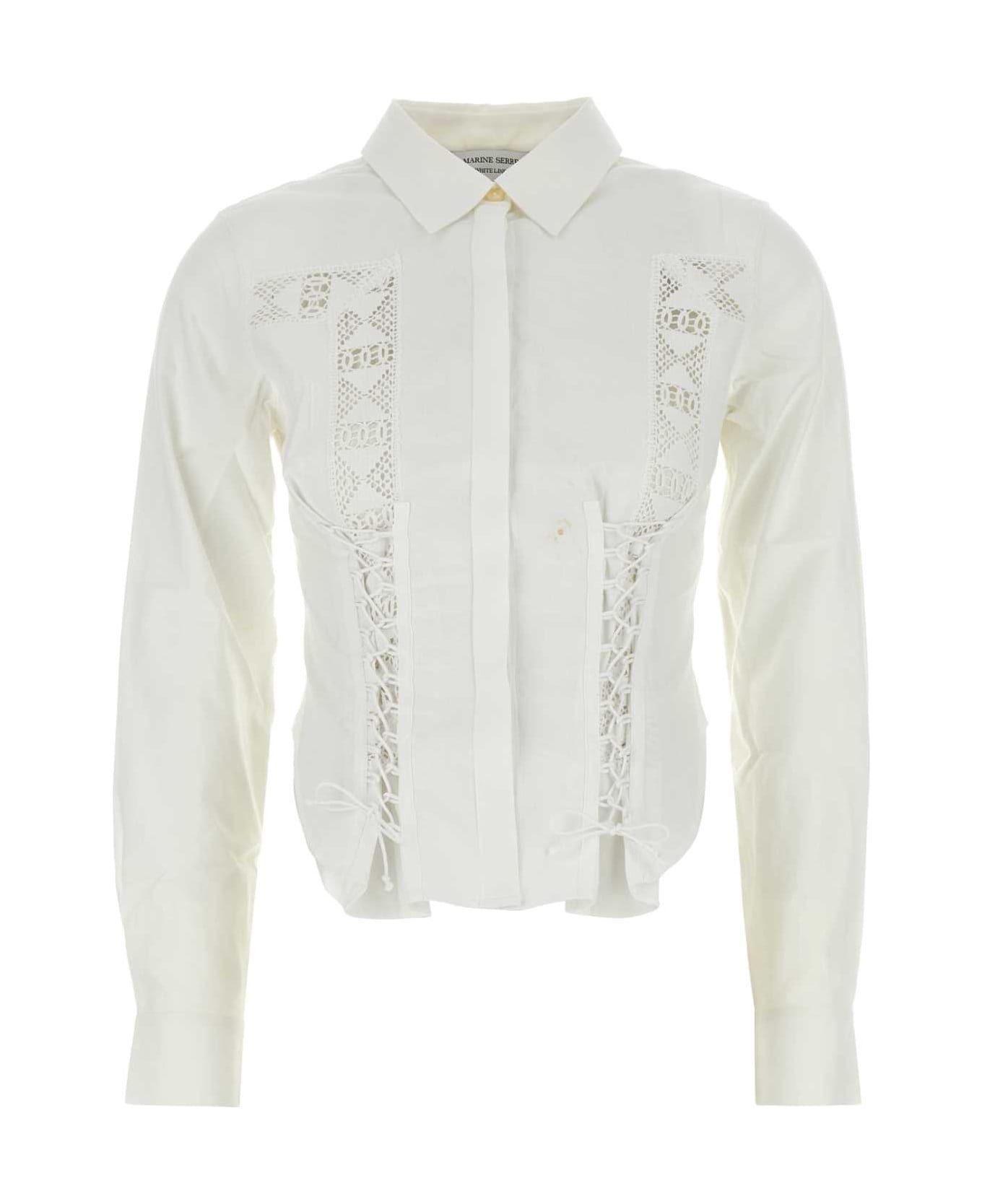 Marine Serre White Cotton Shirt - WHITE