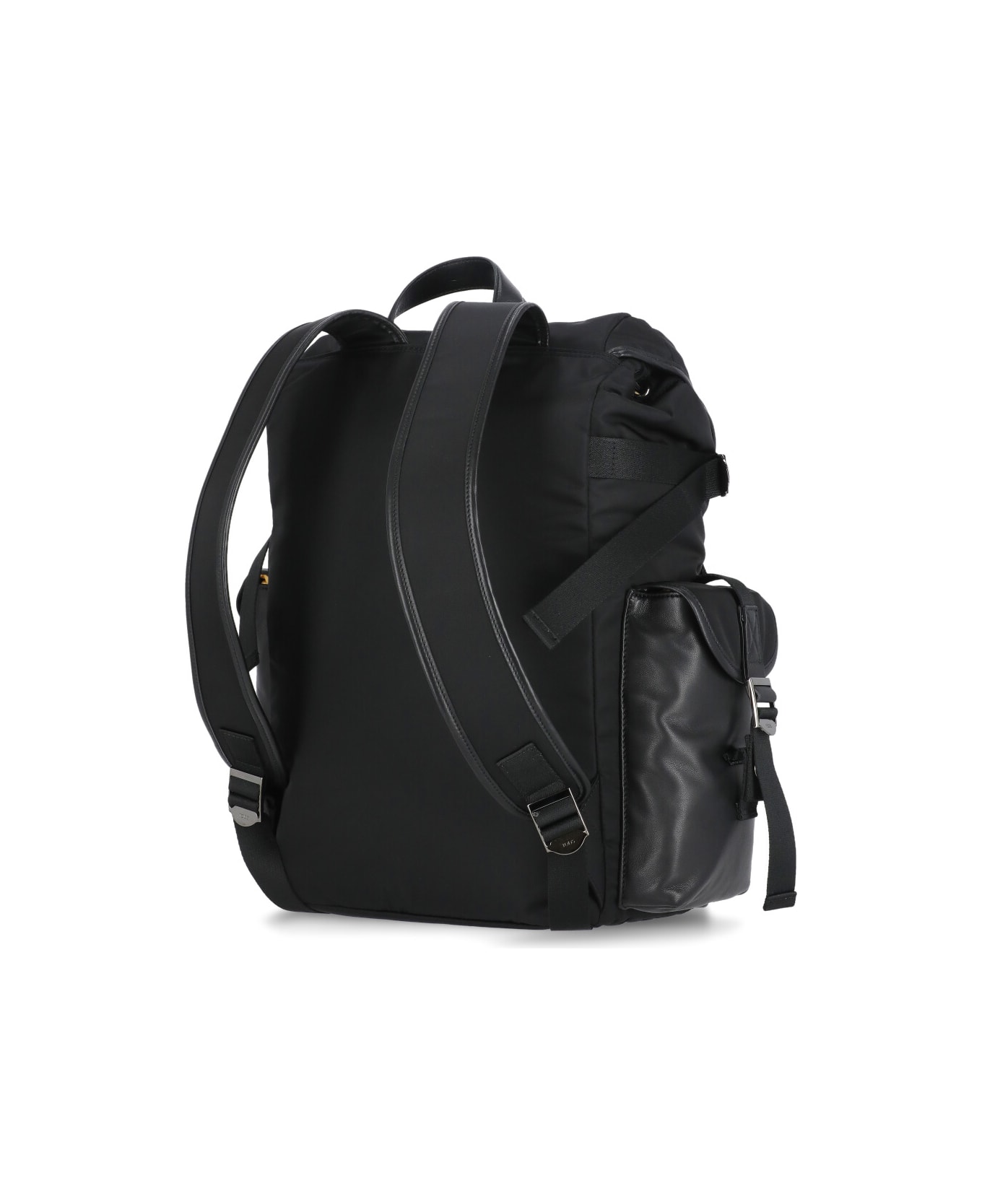 Tod's Leather And Fabric Backpack - Black