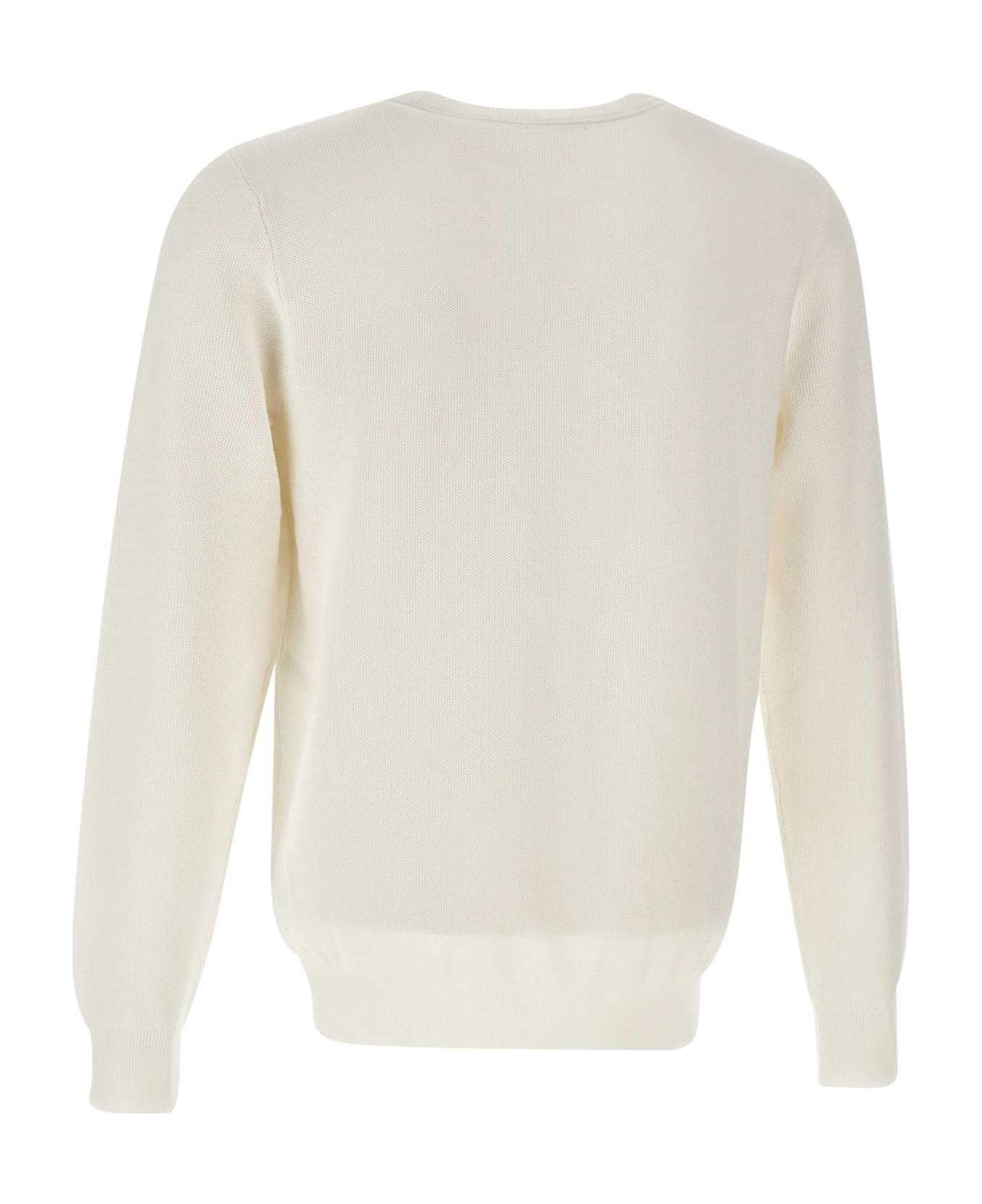 Sun 68 "round Vintage" Cotton Sweater - WHITE ニットウェア