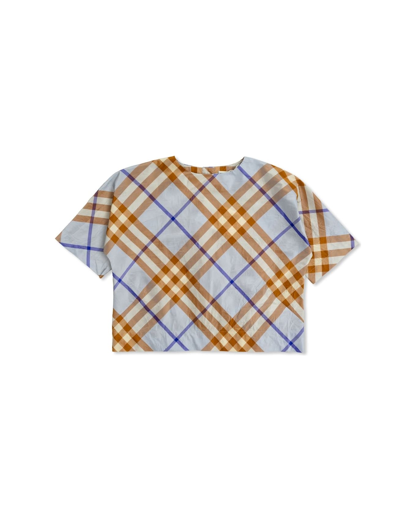 Burberry Checked Short-sleeved T-shirt - MULTICOLOUR