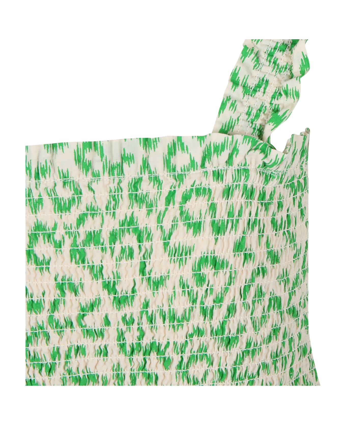 Molo Green Top For Girl With Print - Green