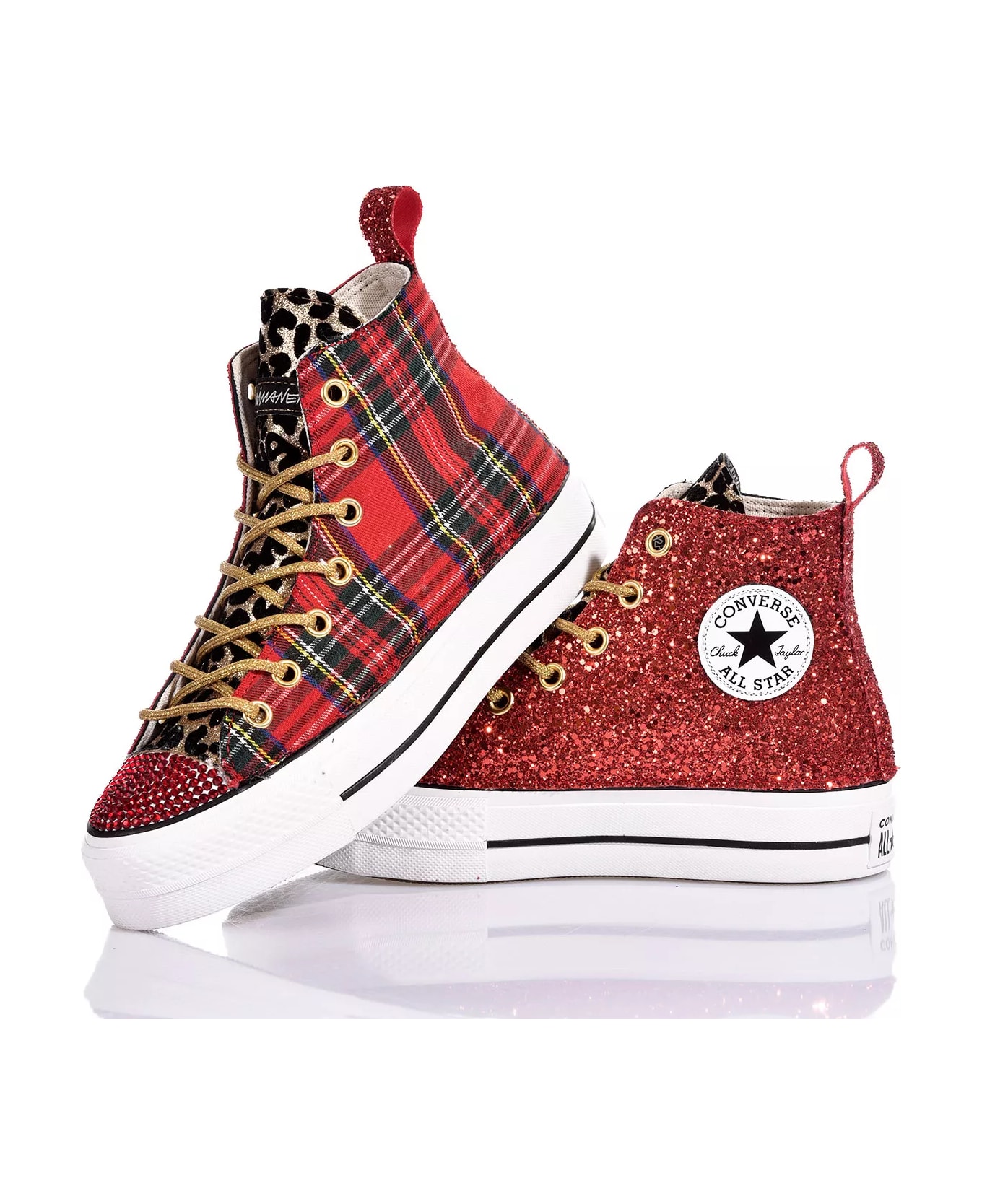 Mimanera Converse Platform Red Kilt