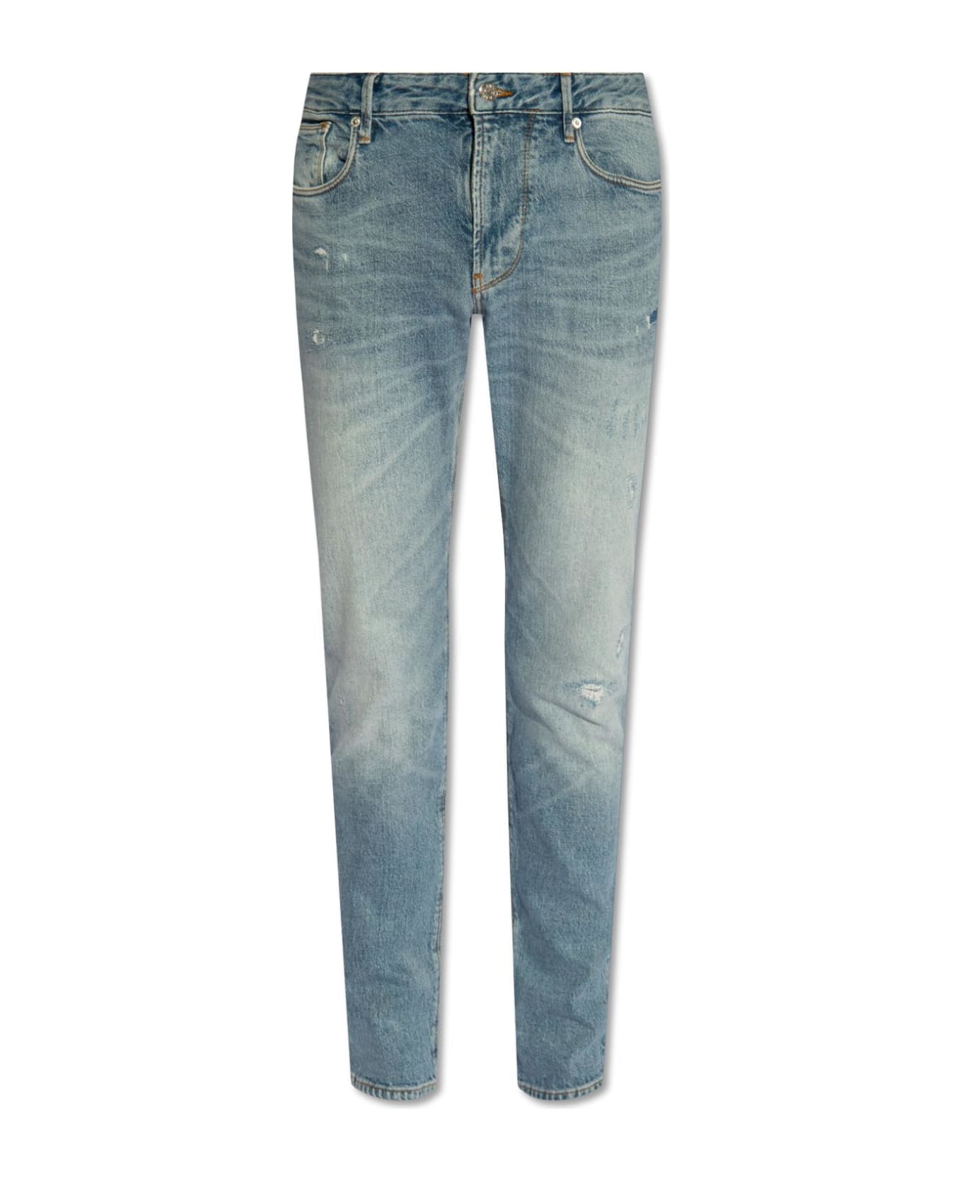 Emporio Armani Slim-fit Jeans - Stone Washed デニム