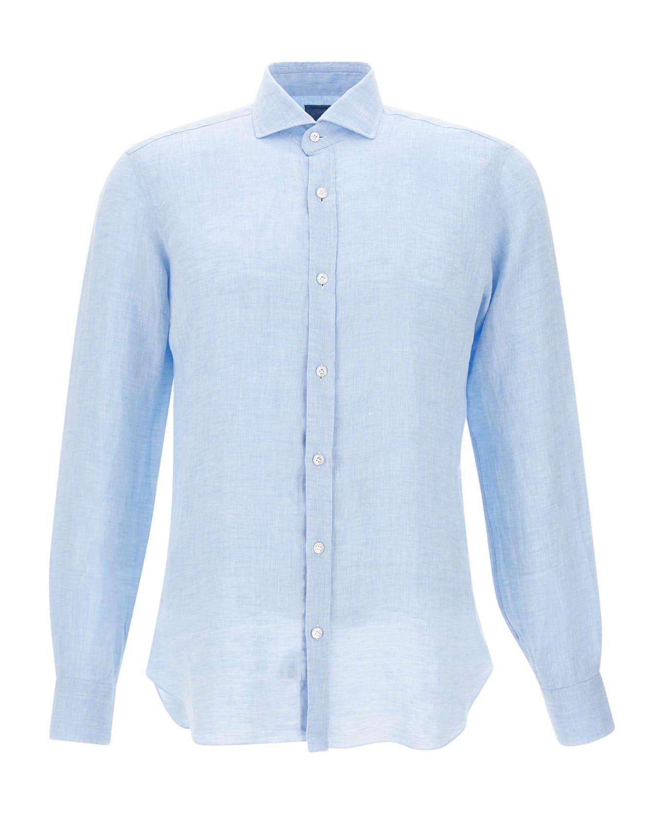 Barba Napoli Linen Shirt - LIGHT BLUE