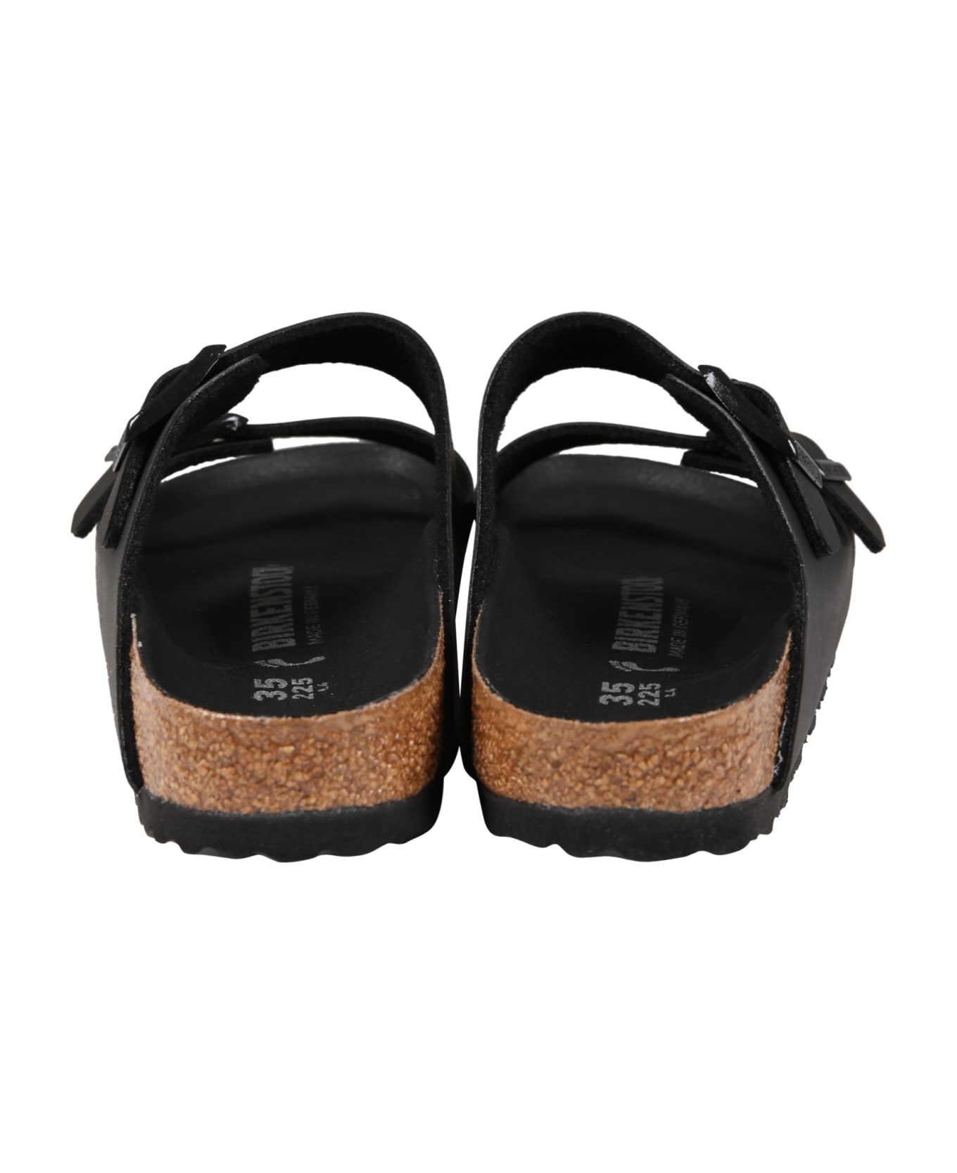 Birkenstock Black Sandals "arizona Bs" For Women With Logo - Black