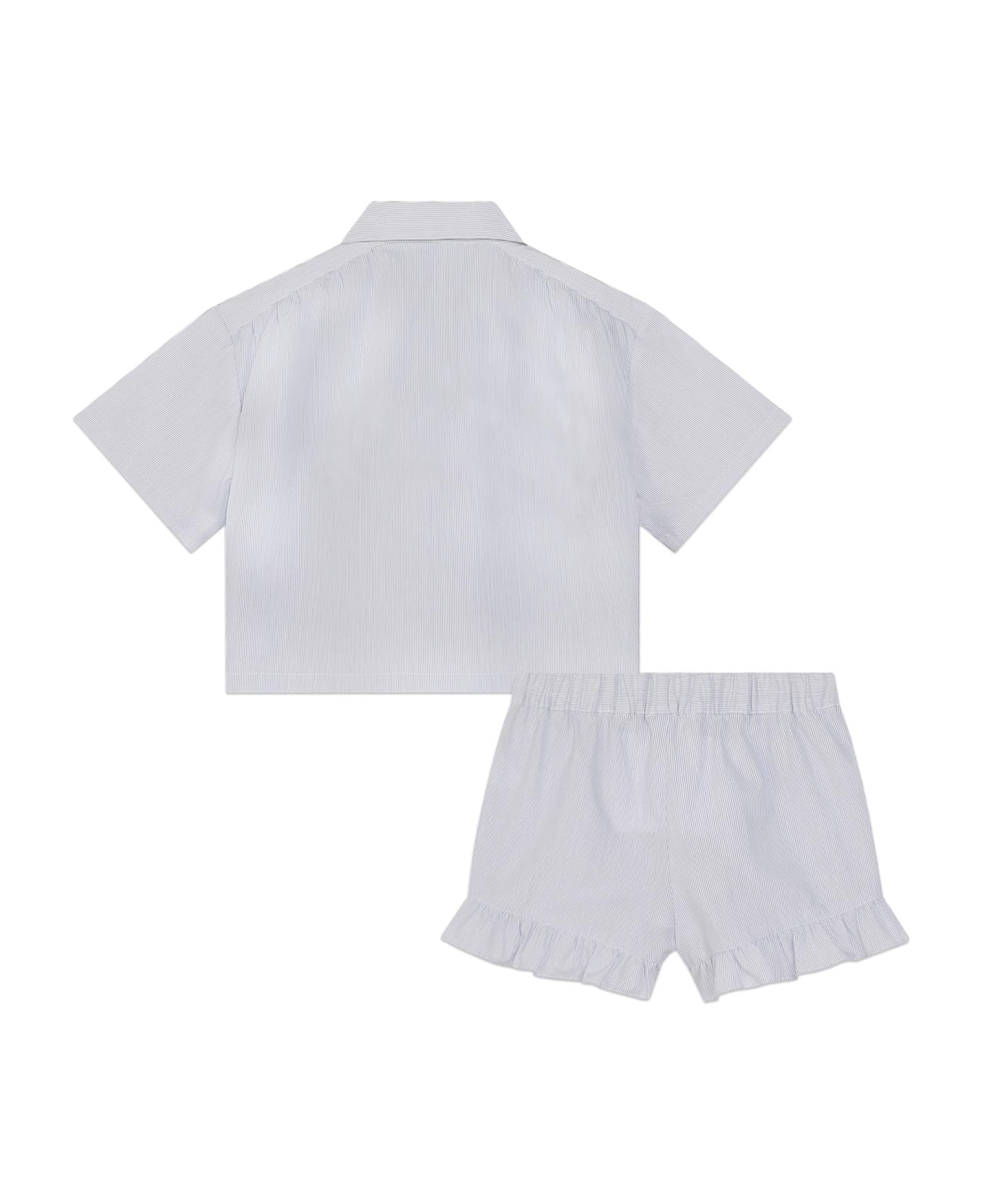 Givenchy Set With Striped Shorts - White