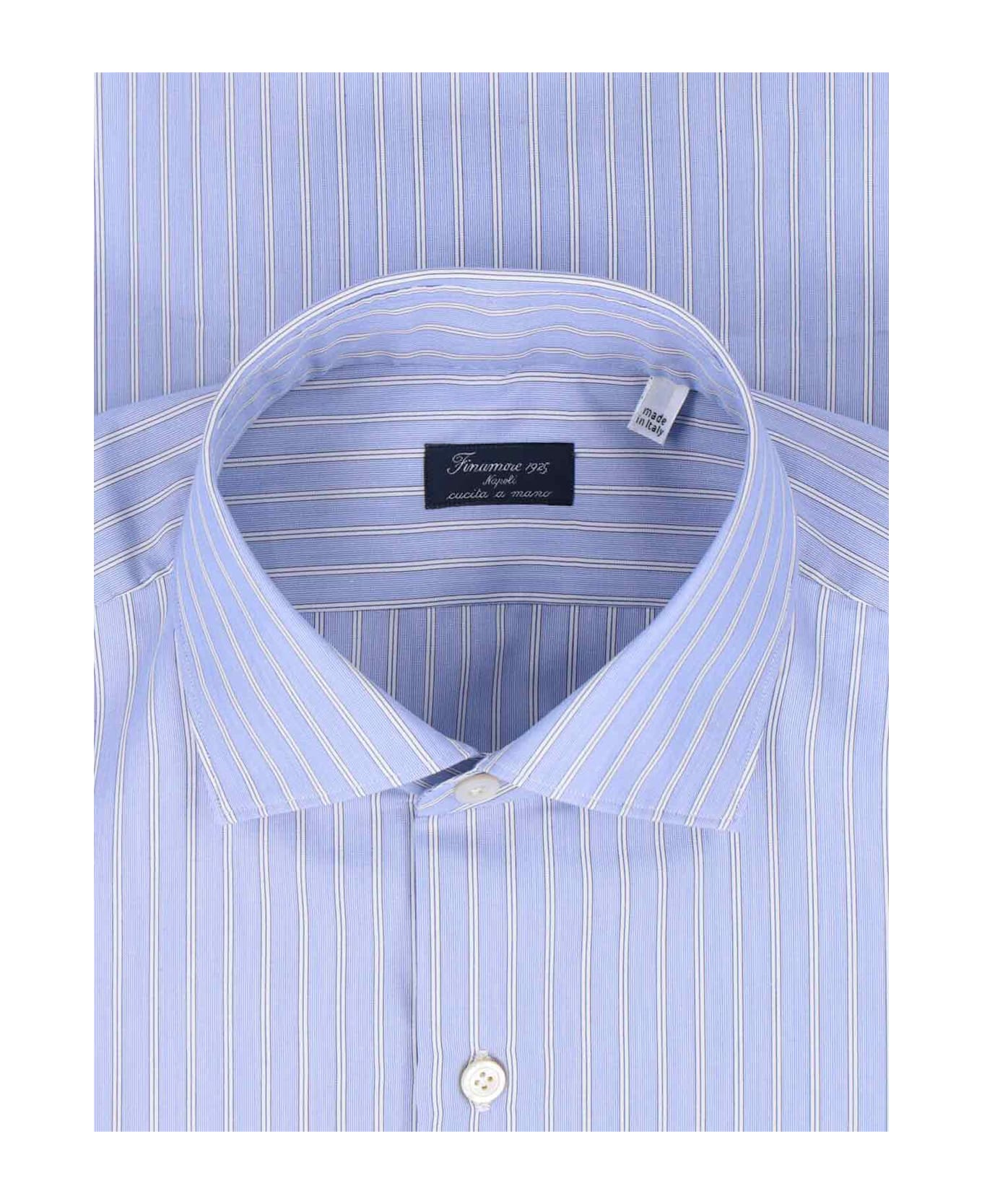 Finamore 
milano
 Striped Shirt - Light Blue