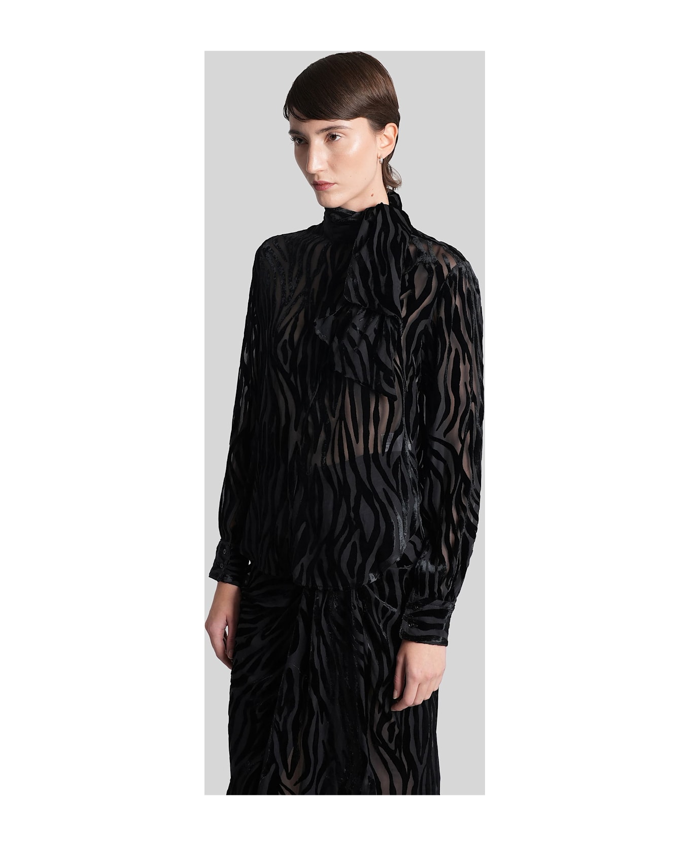 Isabel Marant Geona Blouse In Black Viscose - black